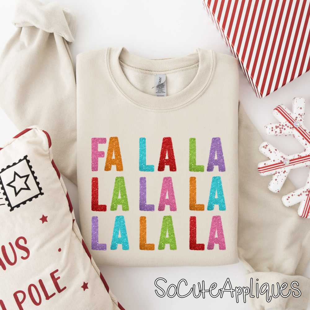 fa la la Glitter *DTF* Transfer