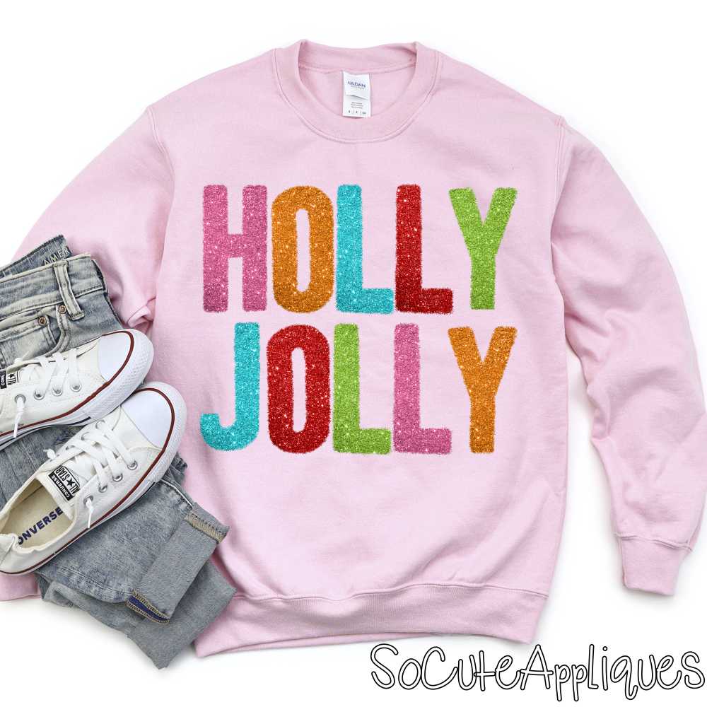 holly jolly glitter *DTF* Transfer