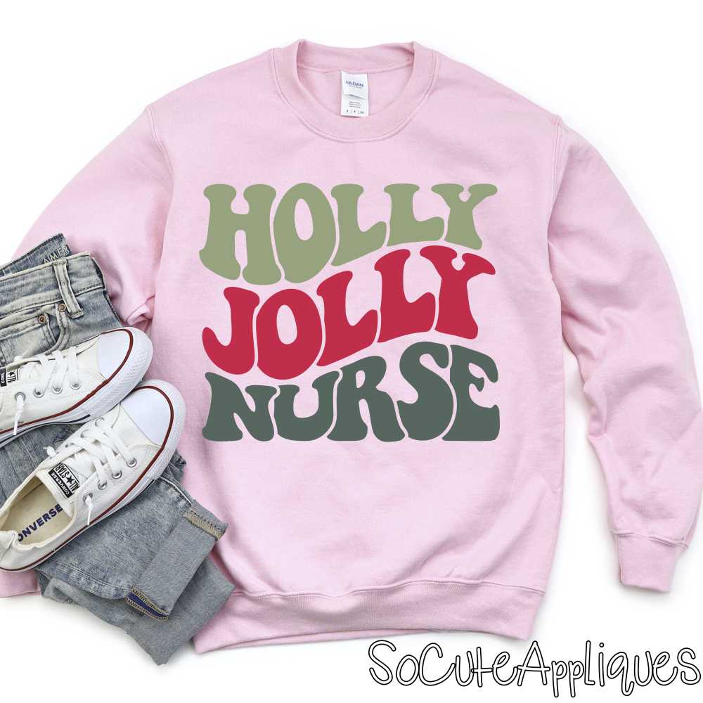 Holly Jolly Nurse *DTF* Transfer
