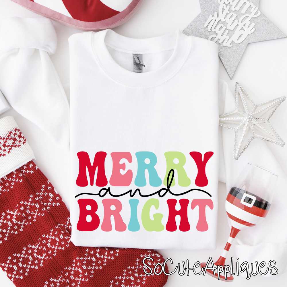 Merry and bright *DTF* Transfer