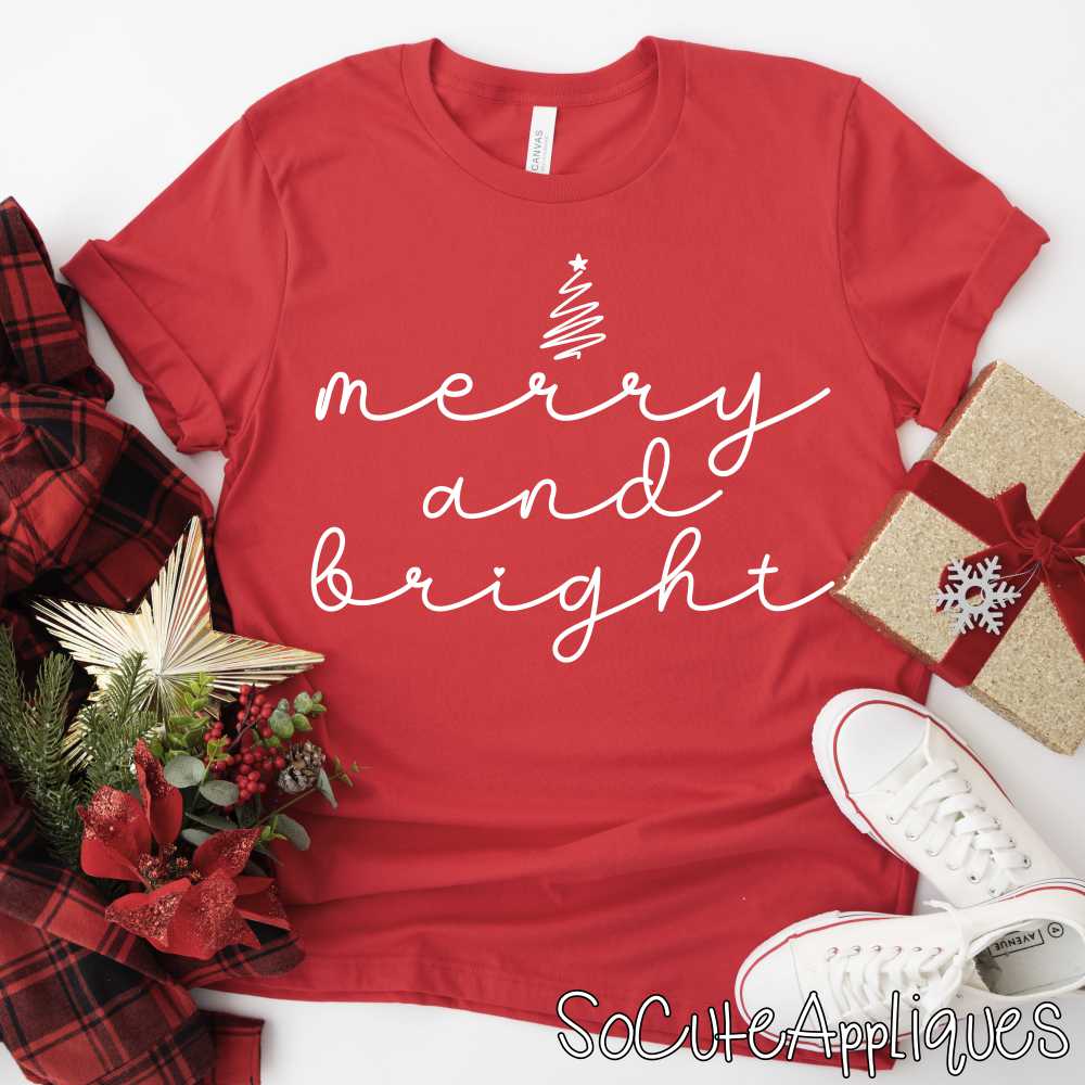 merry and bright *DTF* Transfer