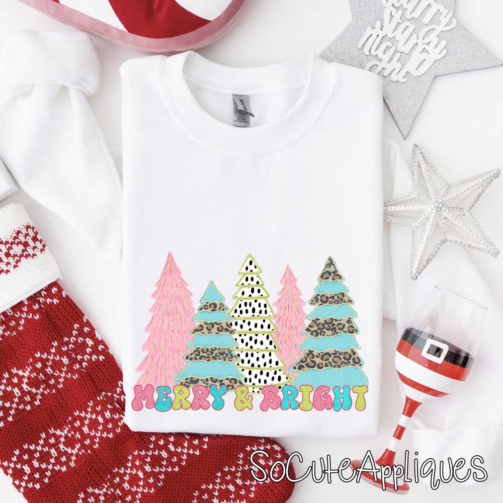 merry and bright *DTF* Transfer