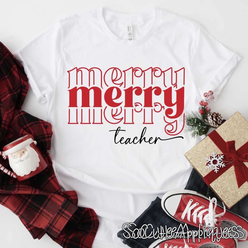 Merry Teacher *DTF* Transfer