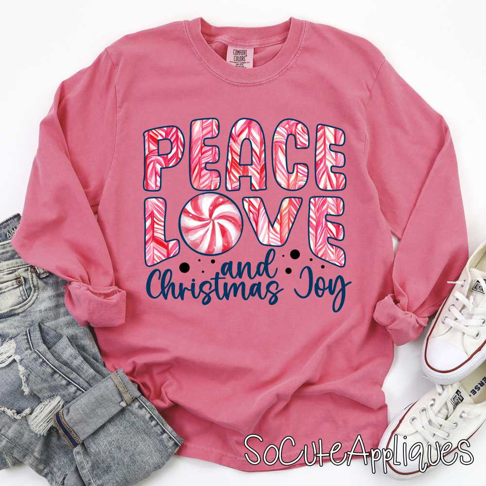 Peace love and Christmas joy *DTF* Transfer