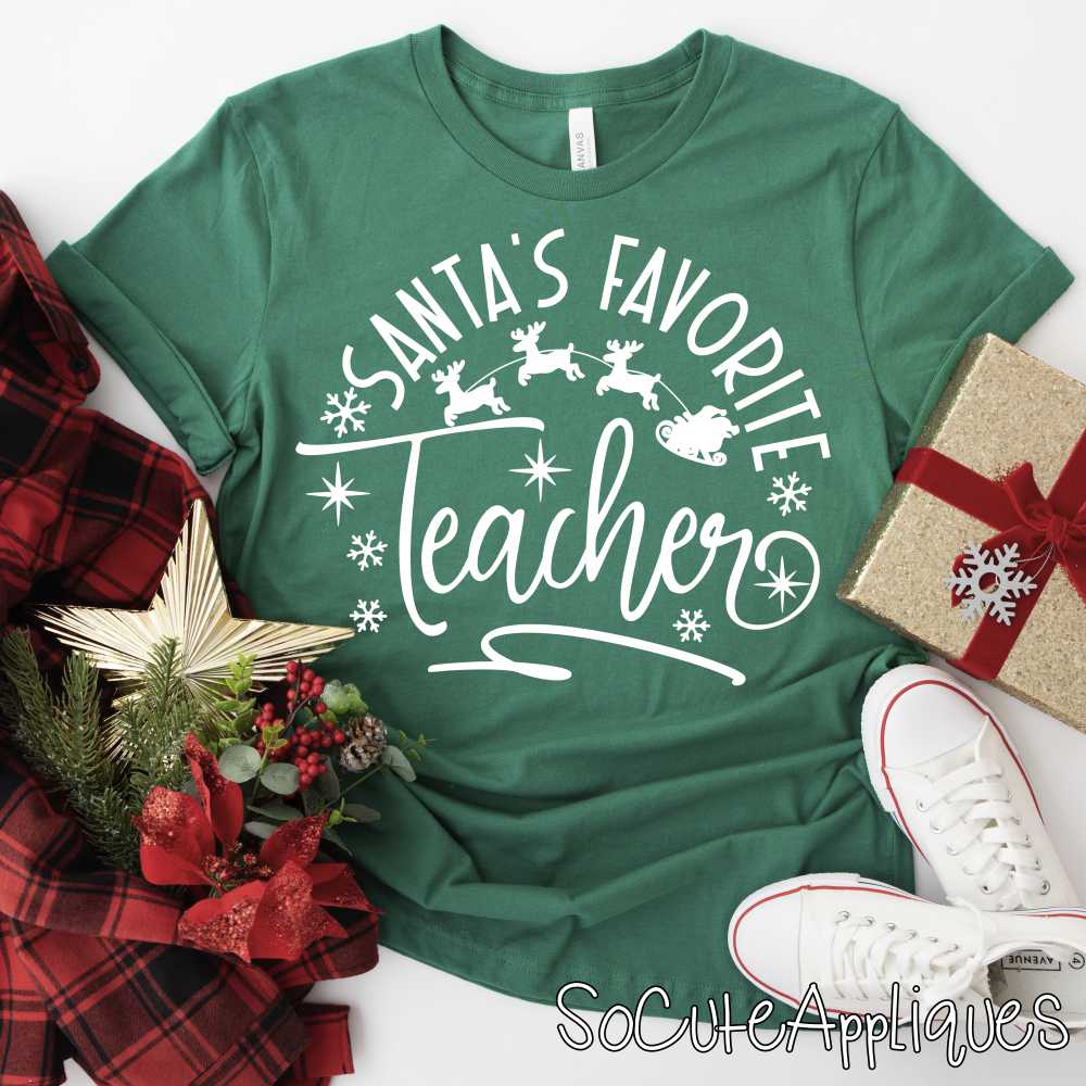 Santas favorite teacher *DTF* Transfer
