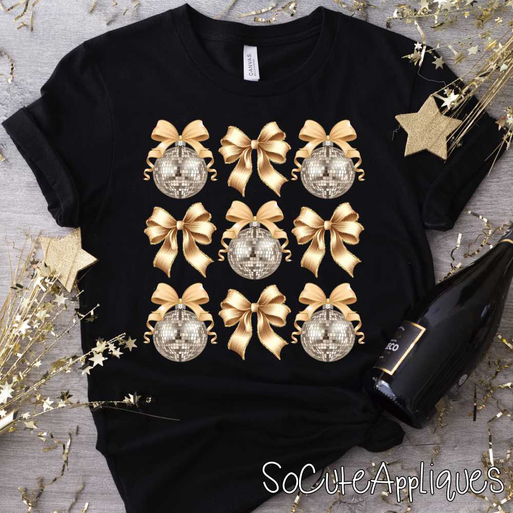 Disco ball bows *DTF* Transfer