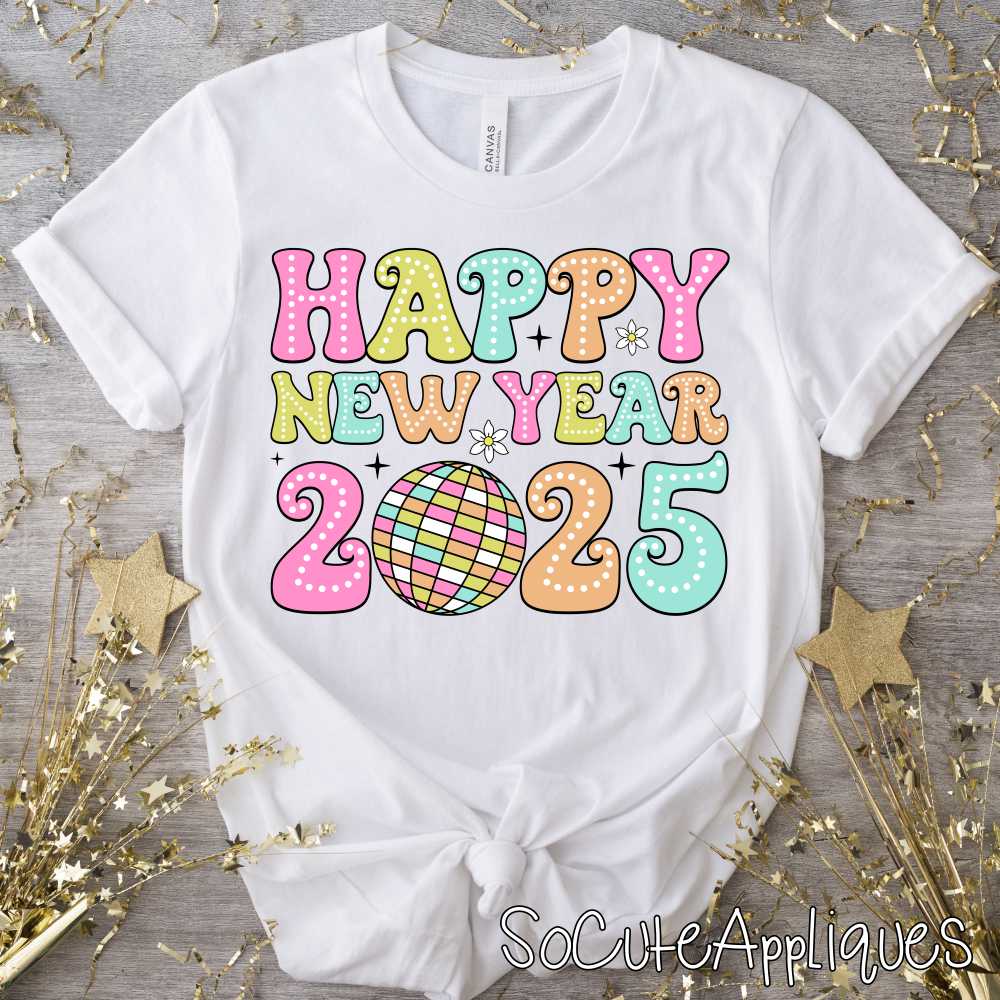 Happy new year bright *DTF* Transfer