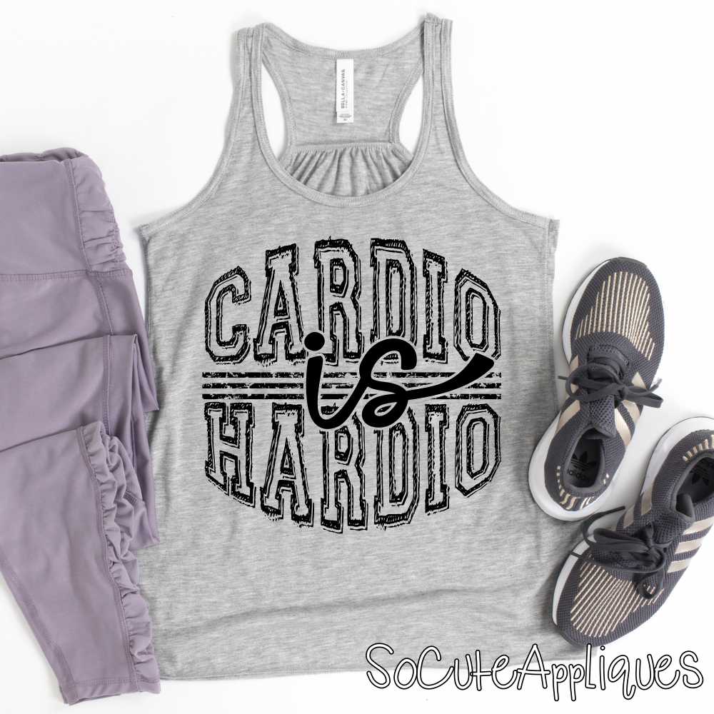 Cardio is hardio BLACK *DTF Transfer*
