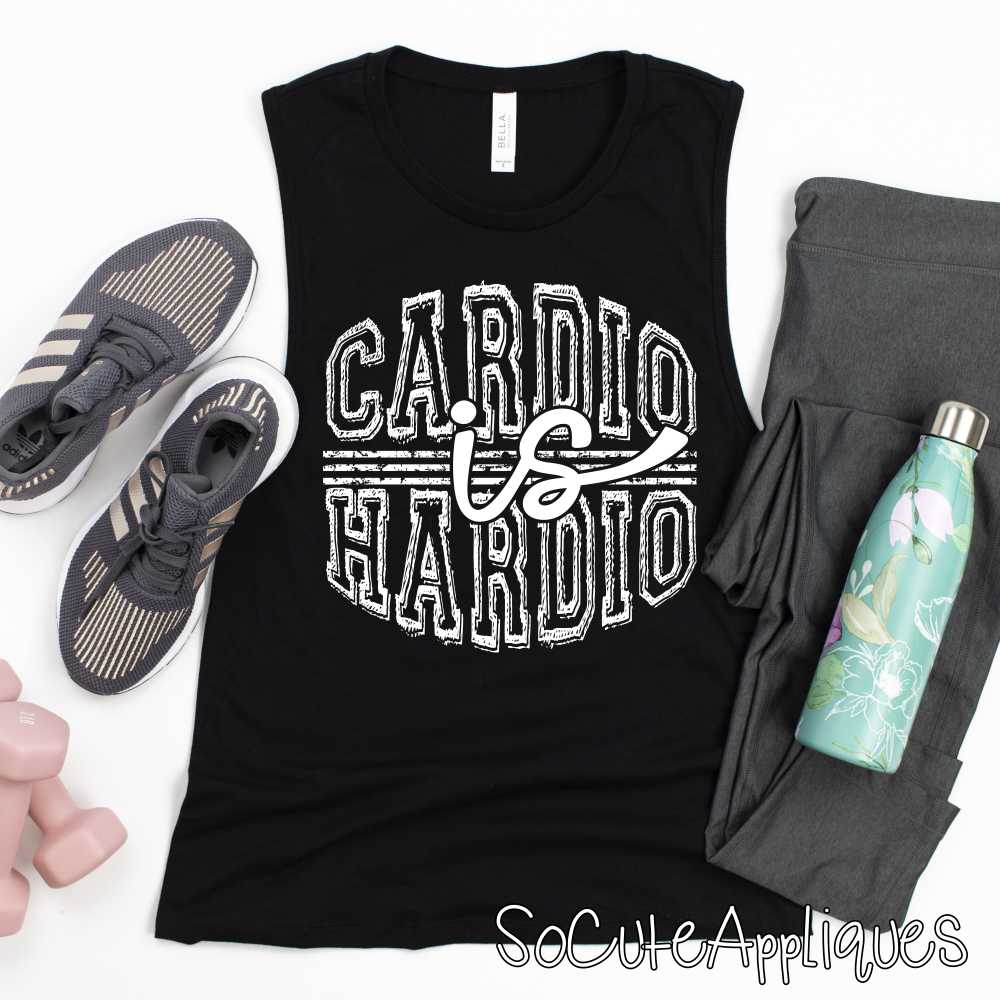 Cardio is hardio WHITE *DTF Transfer*