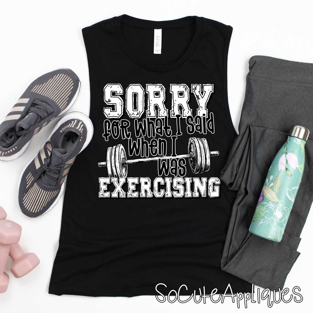 Sorry for what I said when I was exercising WHITE *DTF Transfer*