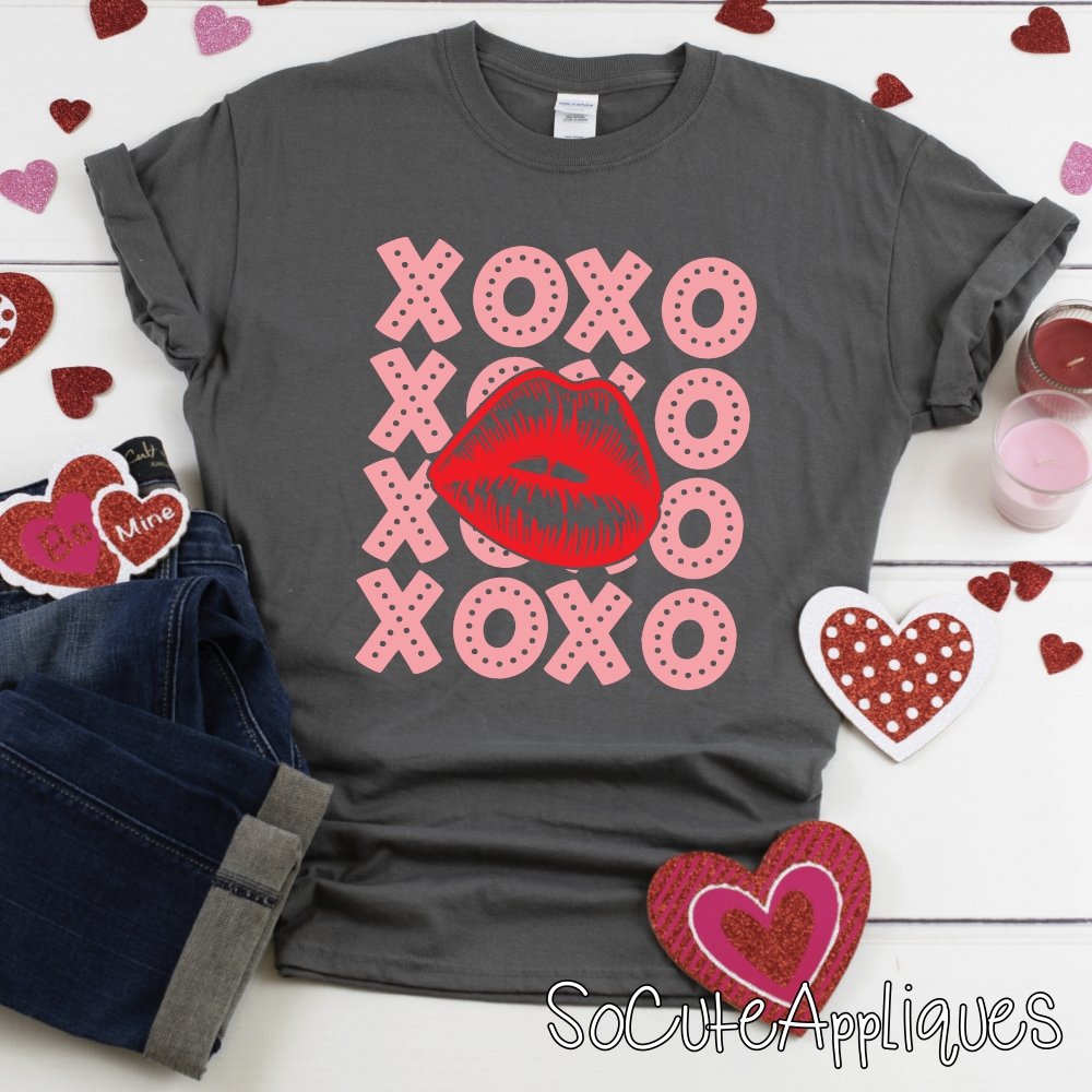 Xoxo lips PINK *DTF* Transfer