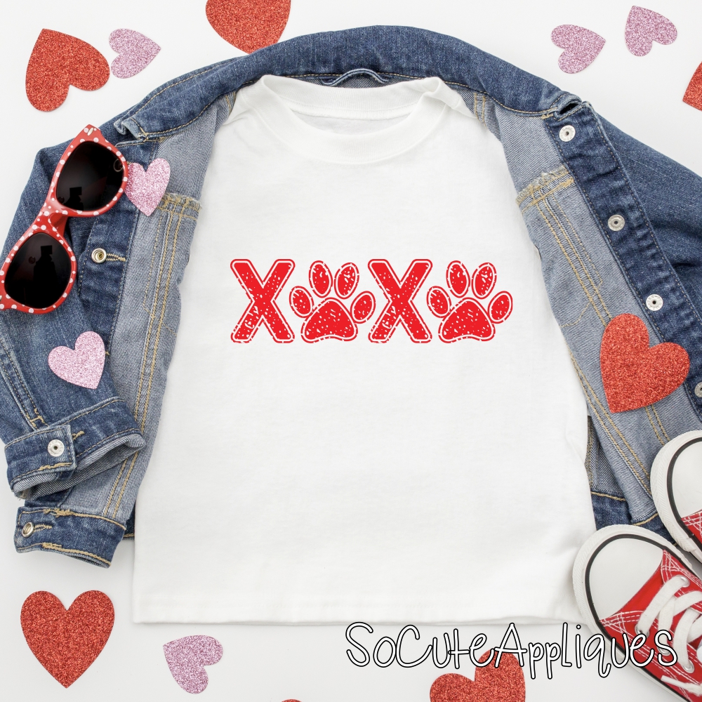 Xoxo paw print HEART *DTF* Transfer