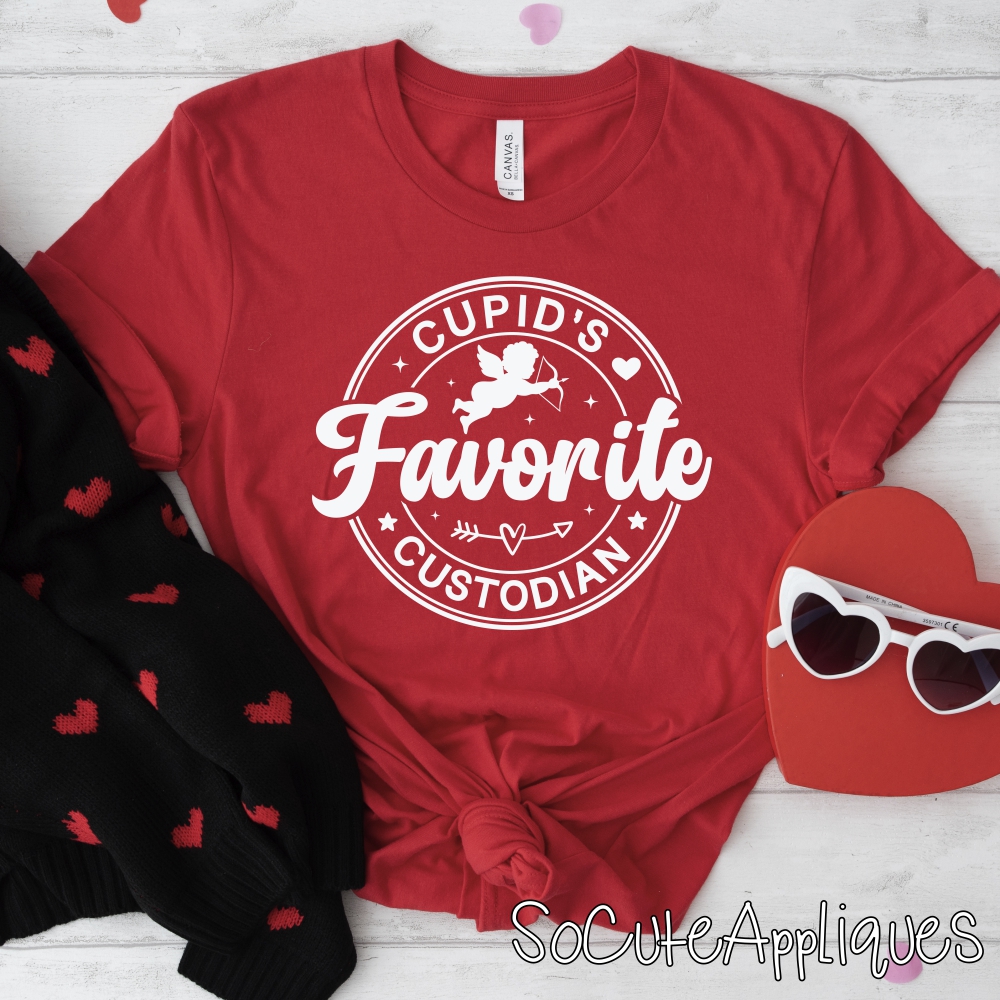 Cupids Favorite Custodian WHITE *DTF* Transfer