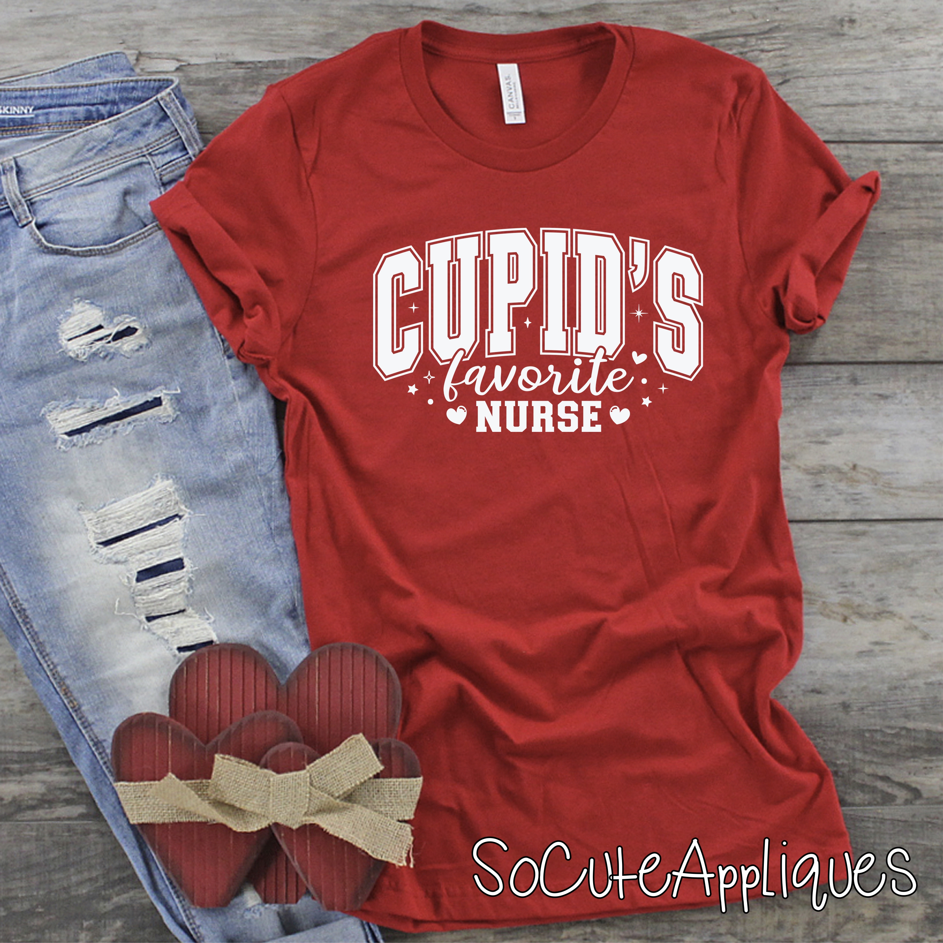 Cupids favorite Nurse WHITE *DTF* Transfer