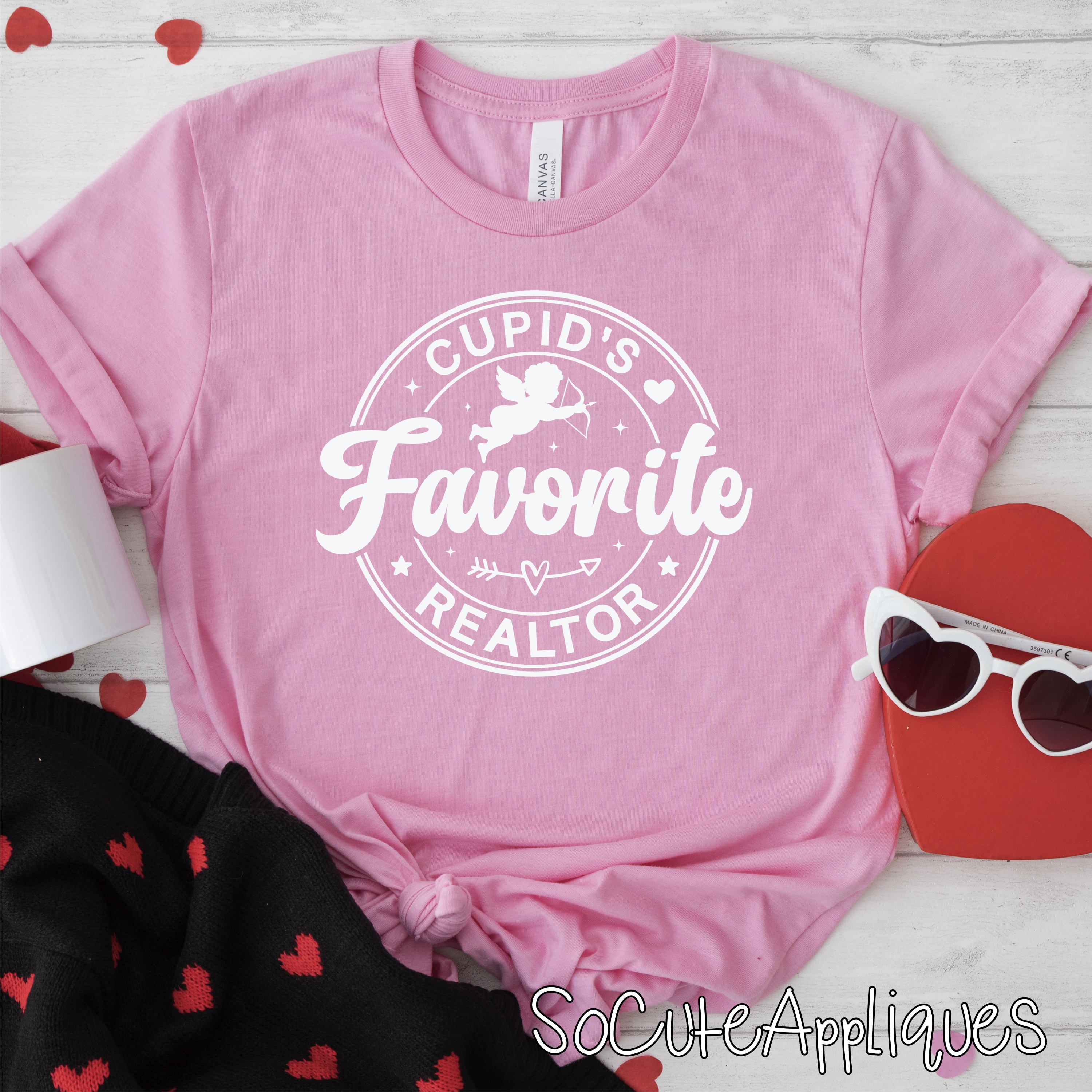 Cupids favorite Realtor WHITE *DTF* Transfer