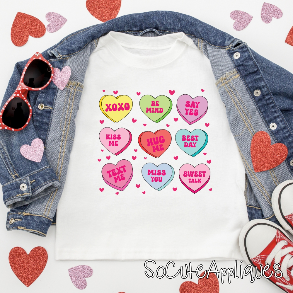 Love CANDY HEARTS *DTF* Transfer