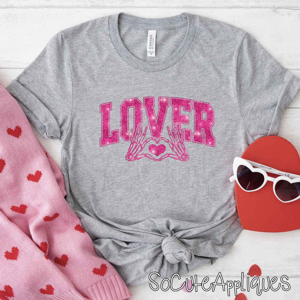 Lover PINK GLITTER *DTF* Transfer