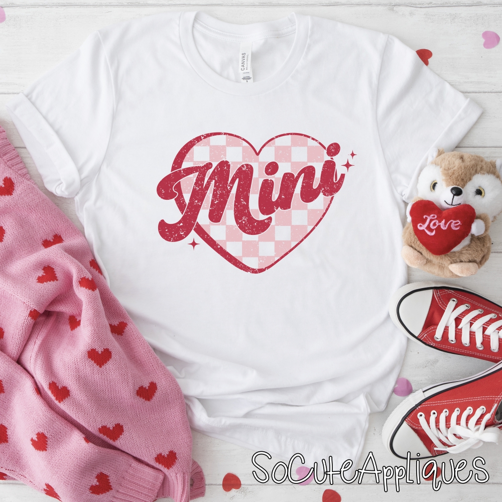 Mini heart checkered *DTF* Transfer