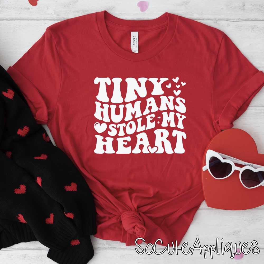 Tiny humans stole my heart WHITE *DTF* Transfer