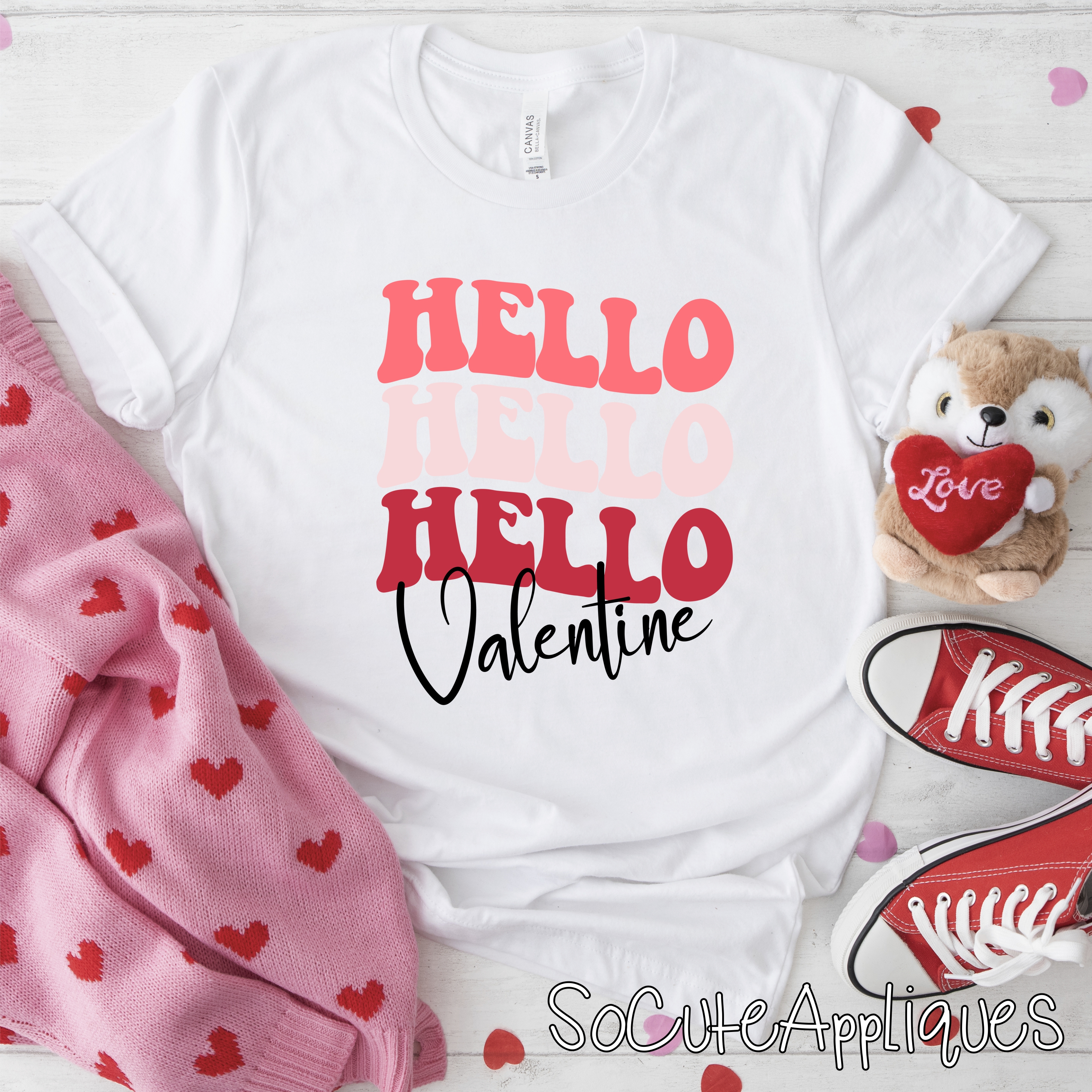Hello STACKED Valentine *DTF* Transfer