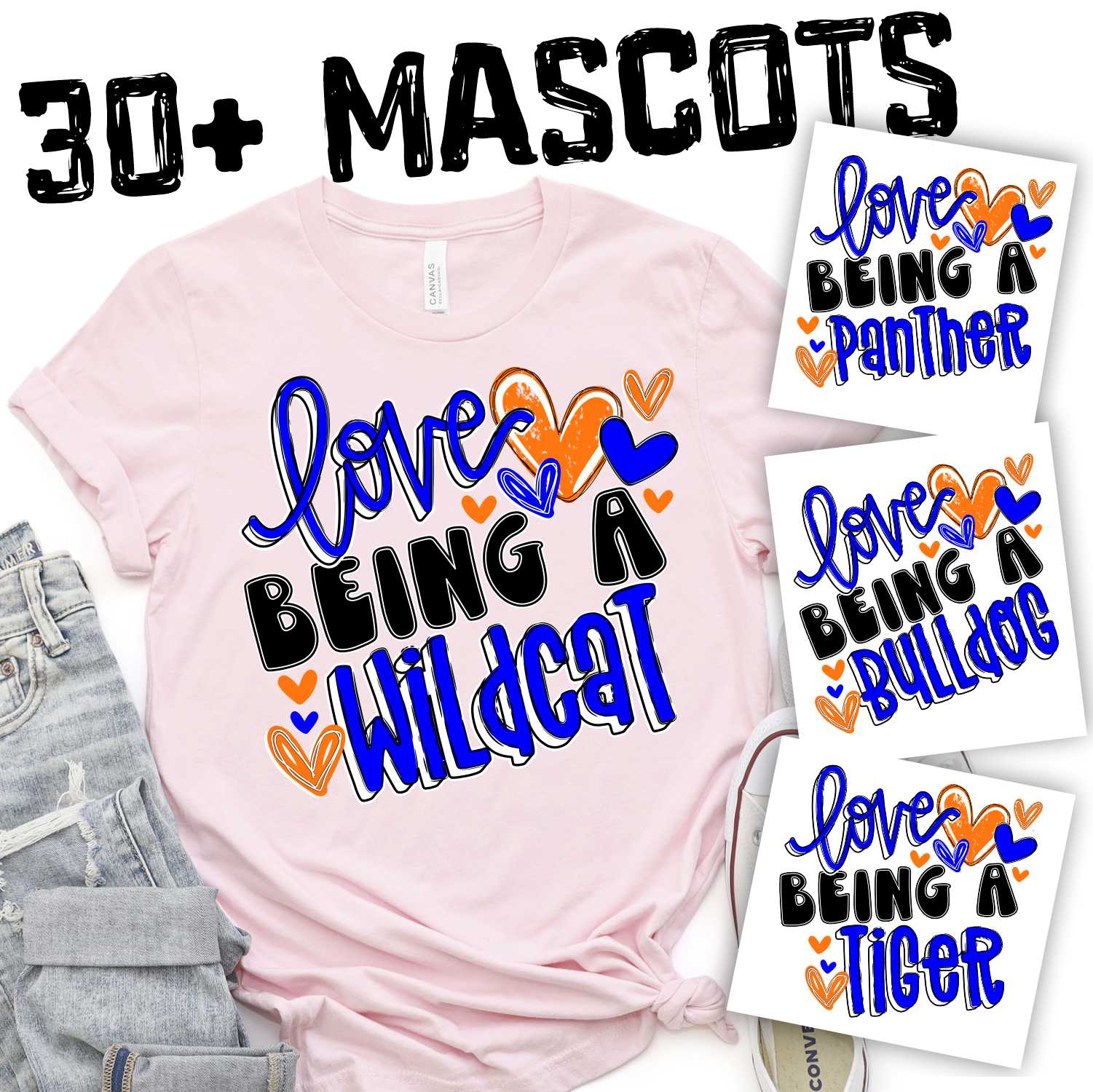 CUSTOM MASCOT Love being a Mascot 2-color *DTF* Transfer
