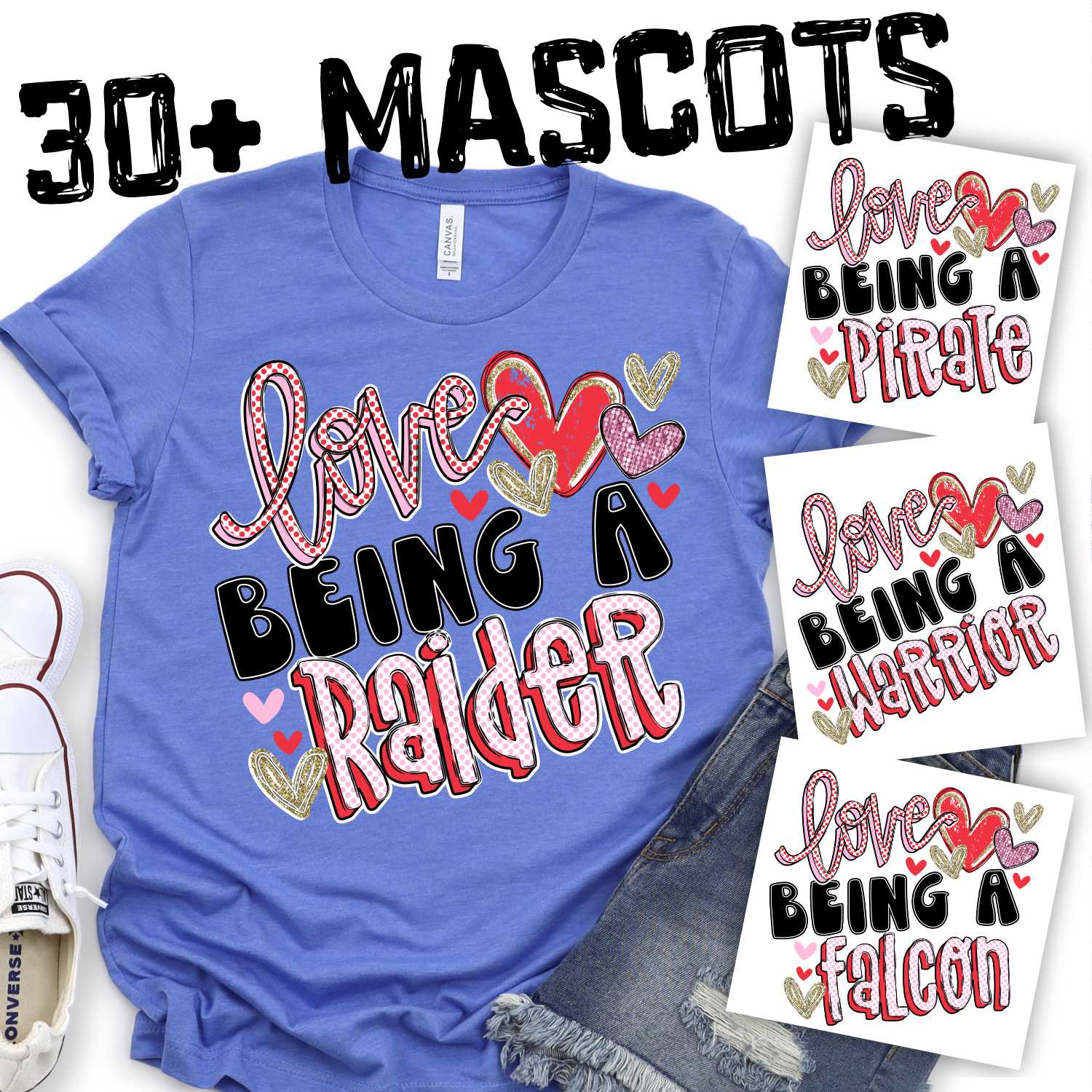 CUSTOM MASCOT Love being a Mascot Valentine *DTF* Transfer