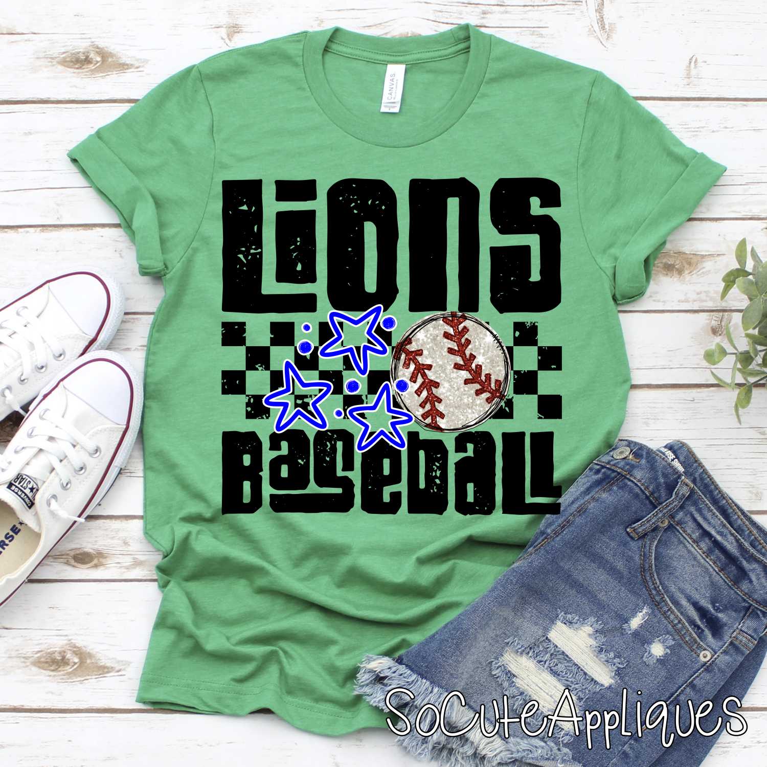MASCOT Funky Baseball on checks *DTF* Transfer - Image 4