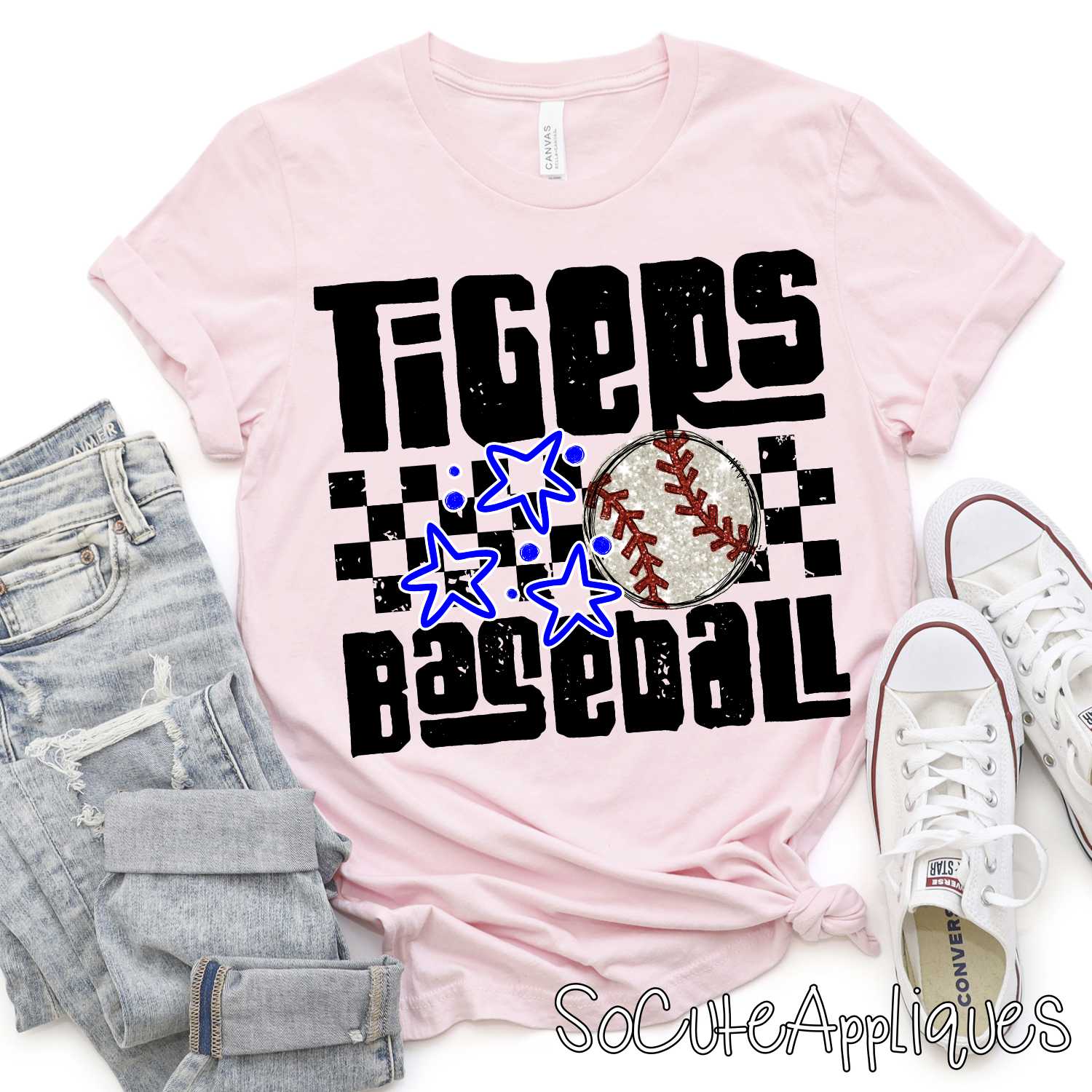 MASCOT Funky Baseball on checks *DTF* Transfer - Image 5