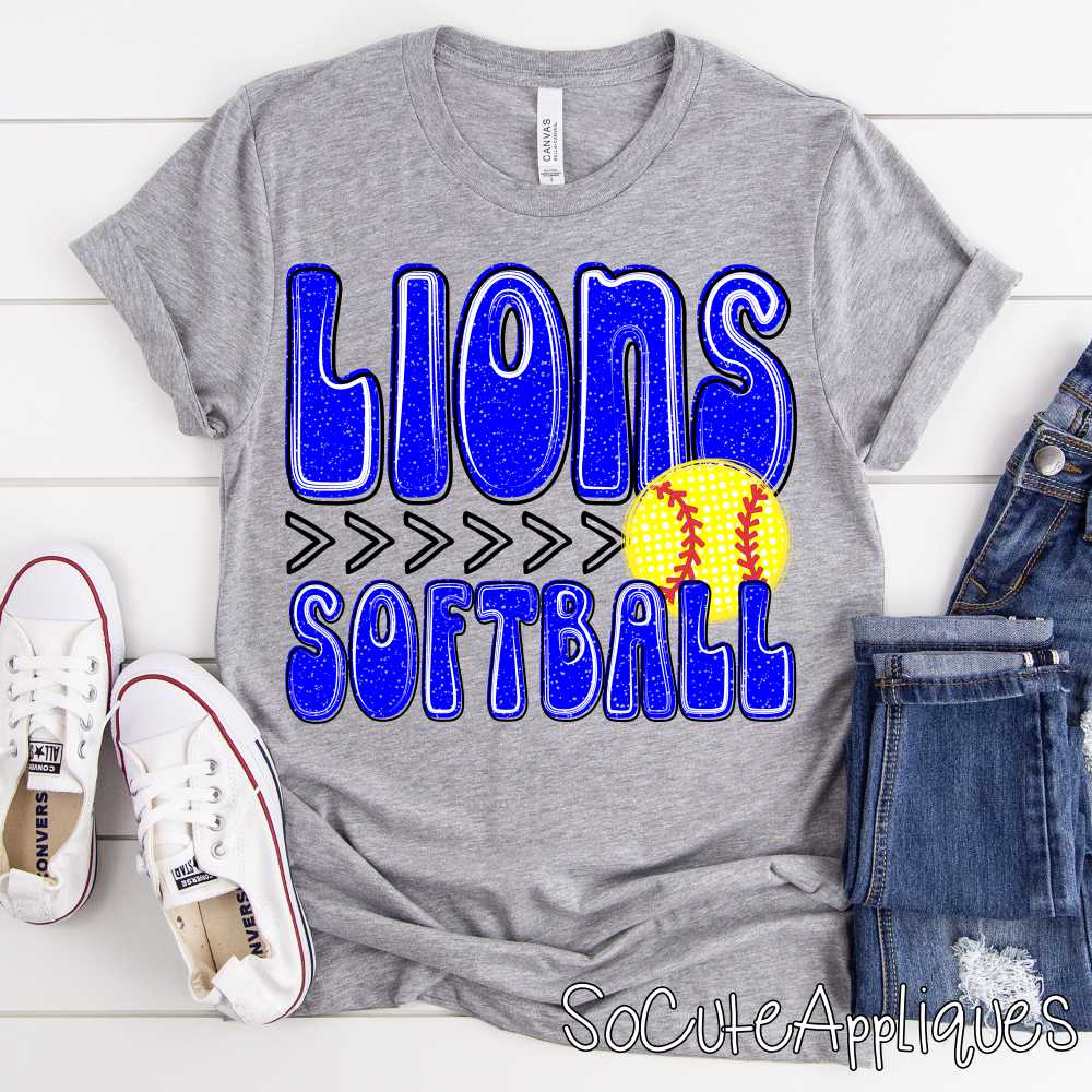 MASCOT SOFTBALL stacked polka dot ball *DTF* Transfer - Image 4