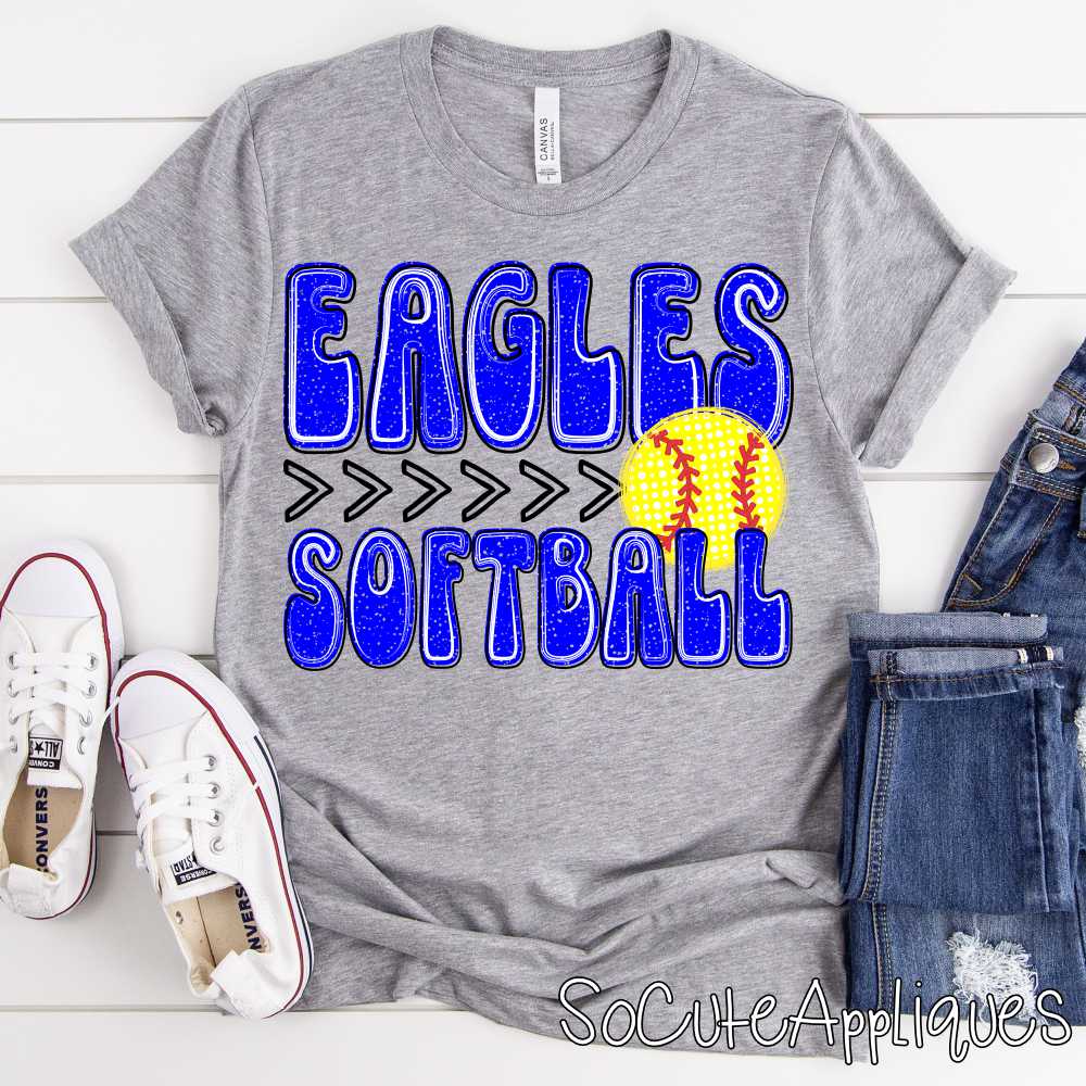 MASCOT SOFTBALL stacked polka dot ball *DTF* Transfer - Image 6