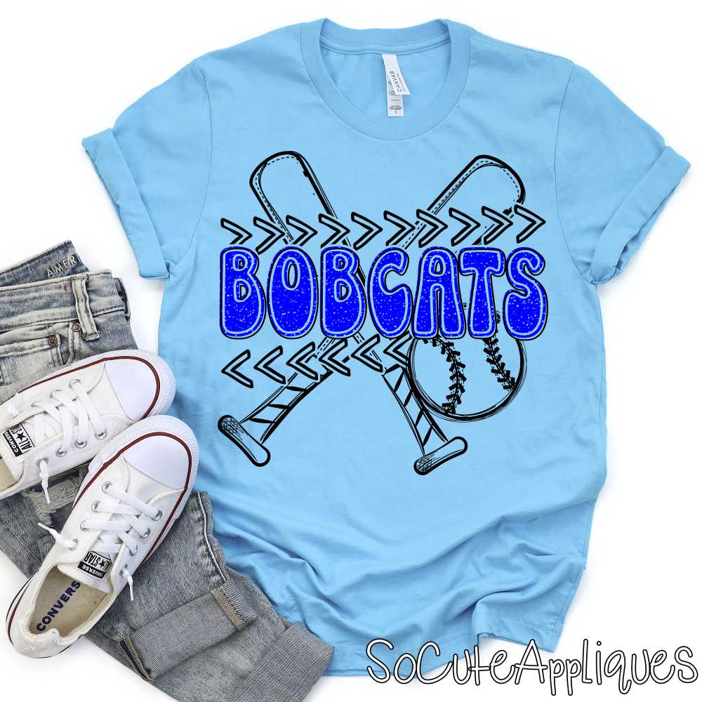 MASCOT Crossed bat stitches with TEAM color mascot *DTF* Transfer - Image 10