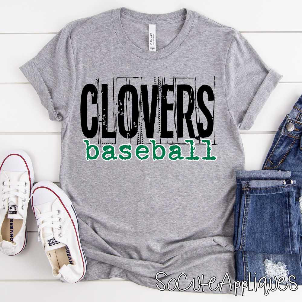 CLOVERS messy baseball *DTF* Transfer Jenny Sutherlin