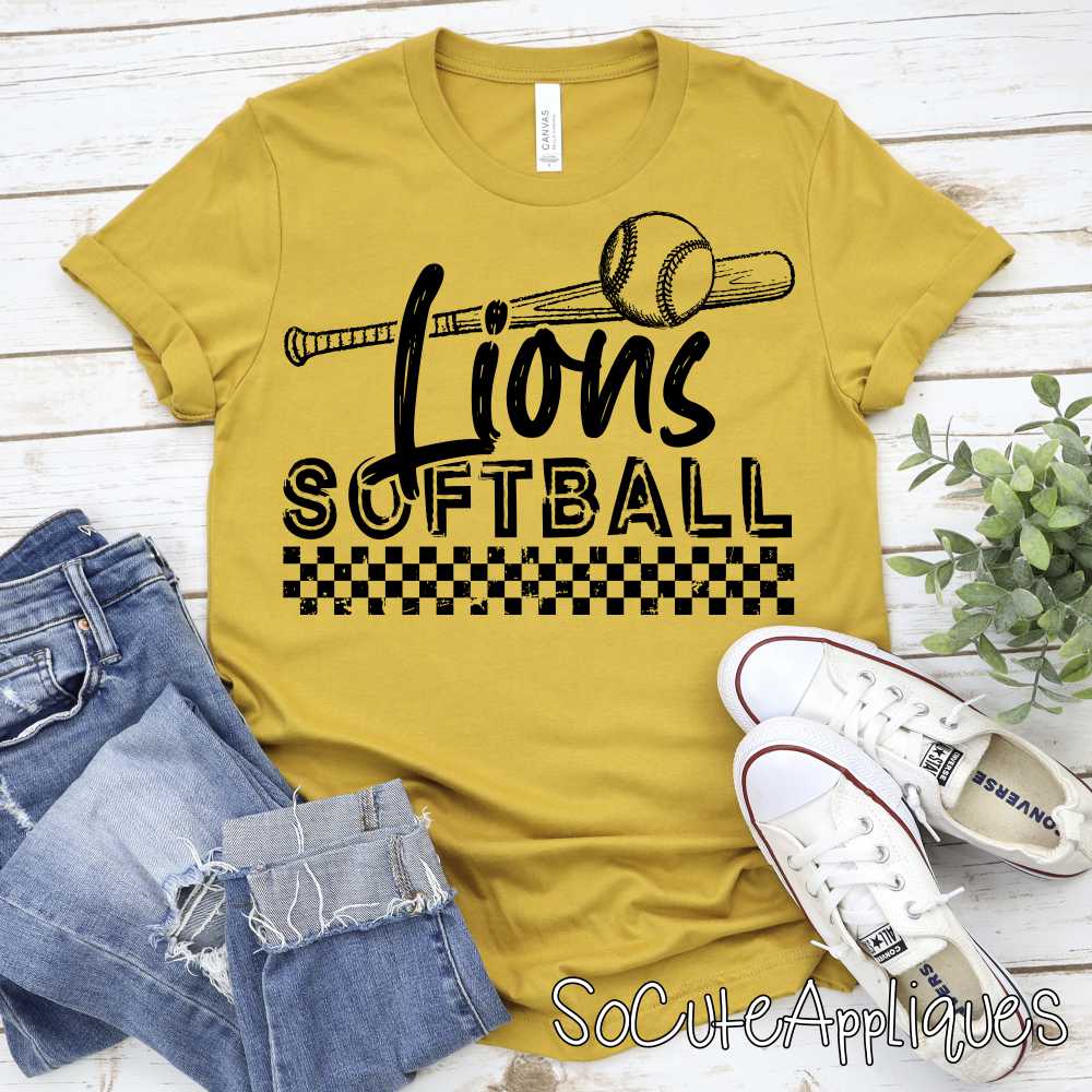MASCOT Softball bat on checks *DTF* Transfer You PICK COLOR! - Image 5