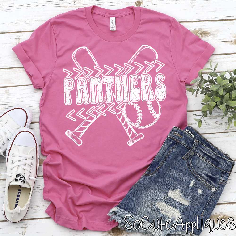 MASCOT Baseball Softball Crossed bats stitches *DTF* Transfer You pick COLOR - Image 4