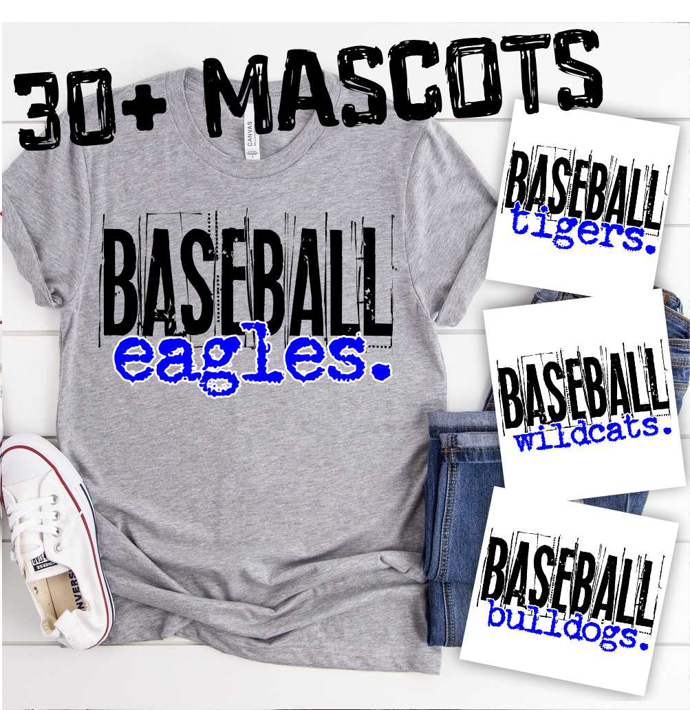 MASCOT Messy BASEBALL mascot *DTF* Transfer