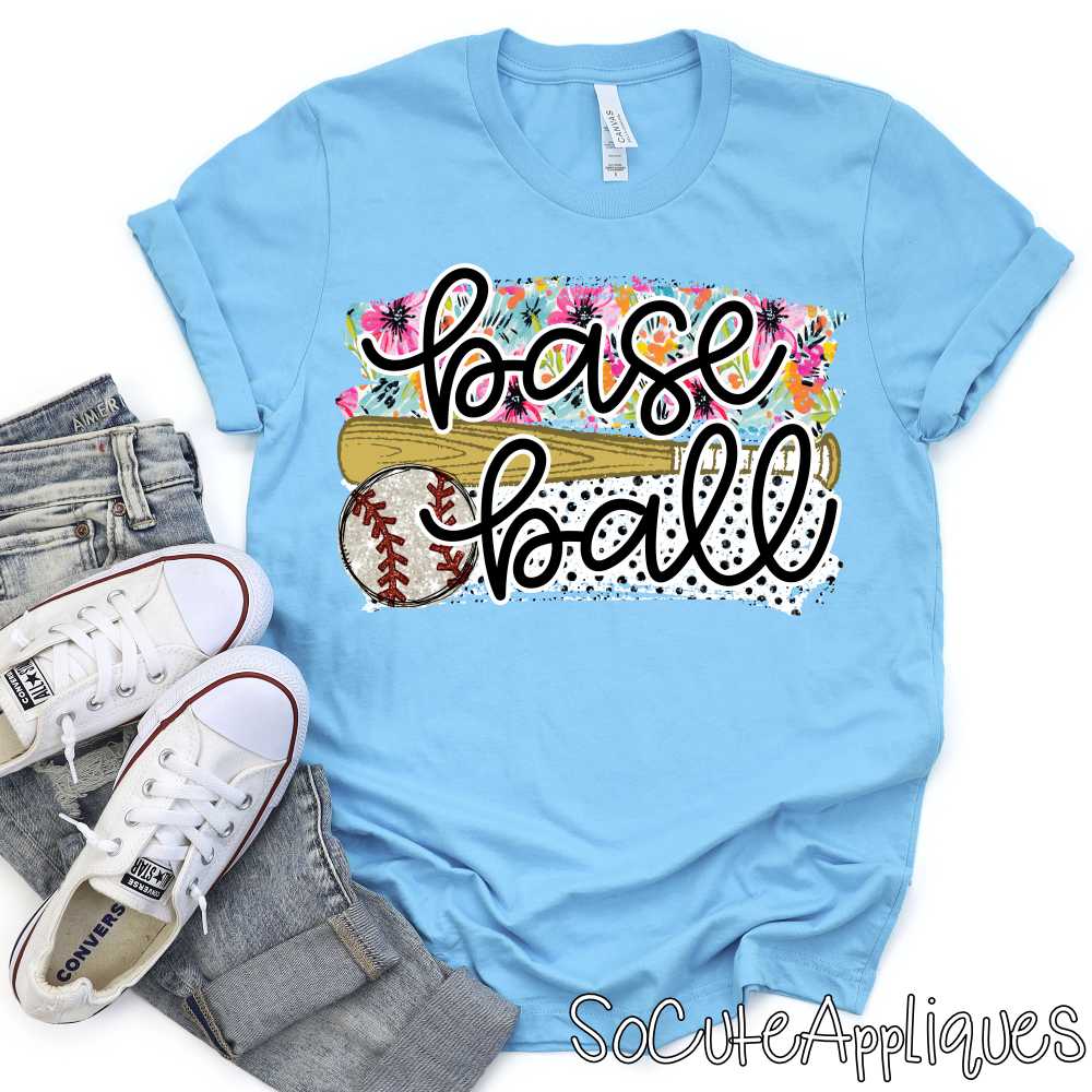 Baseball flower dot swatches *DTF Transfer*