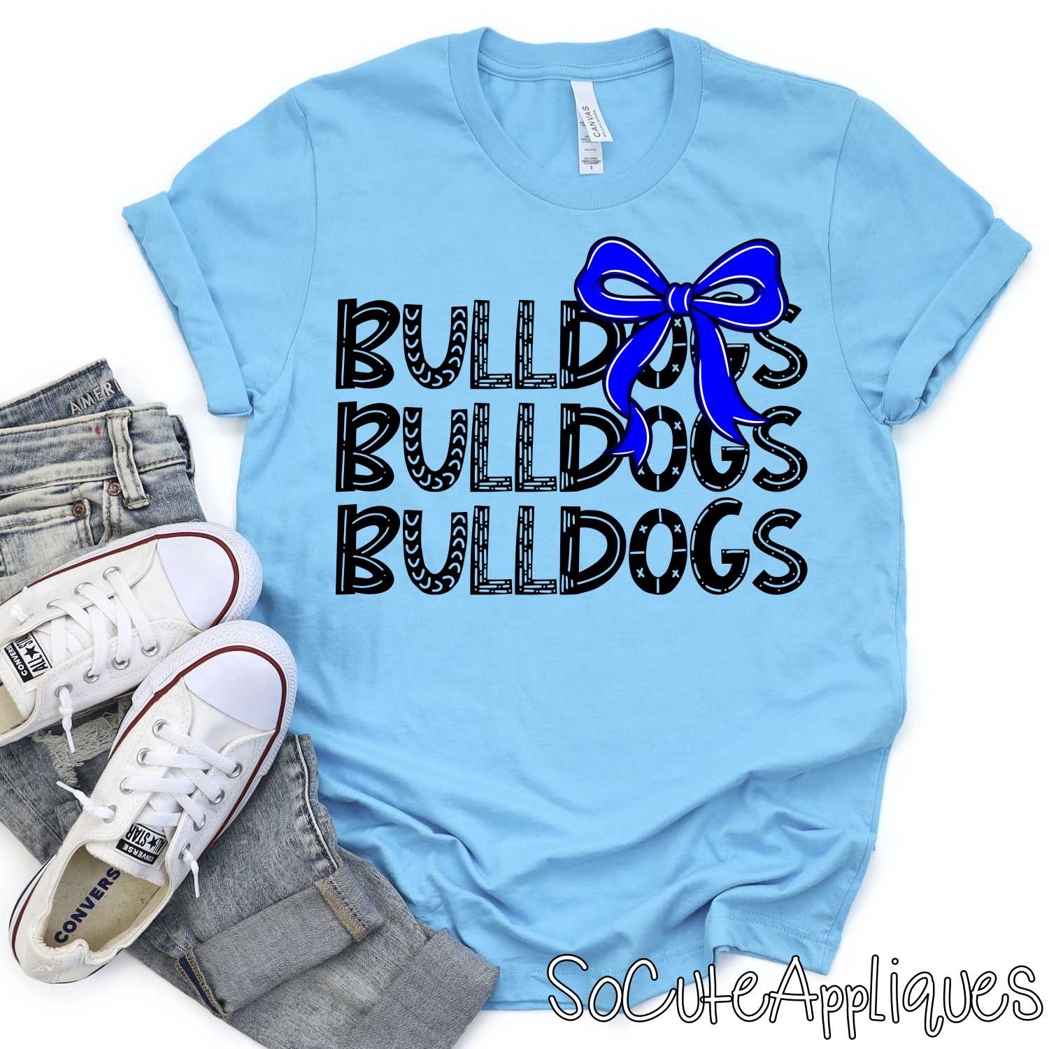 Funky stacked MASCOT with TEAM COLOR bow *DTF* Transfer - Image 8