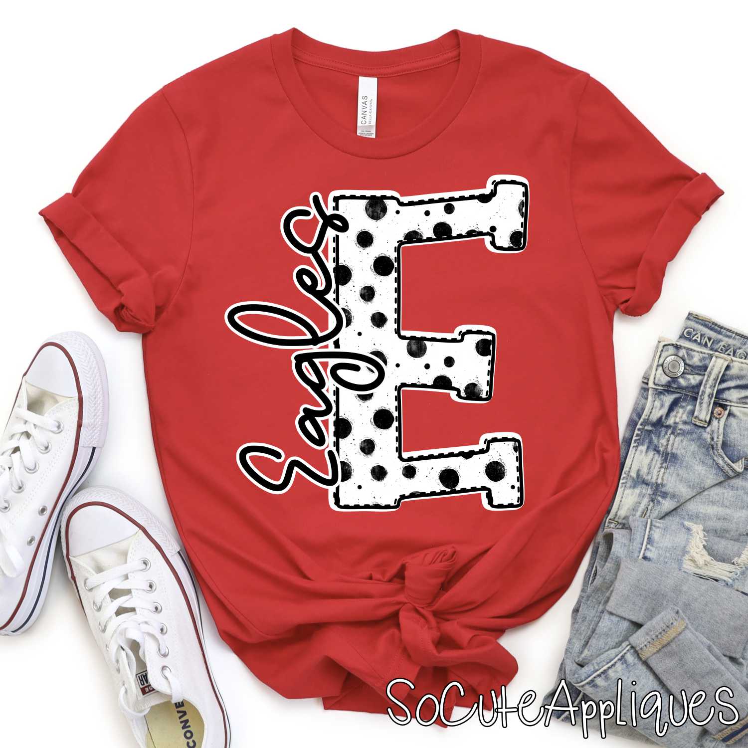 Polka dot initial mascots *DTF* Transfer - Image 4
