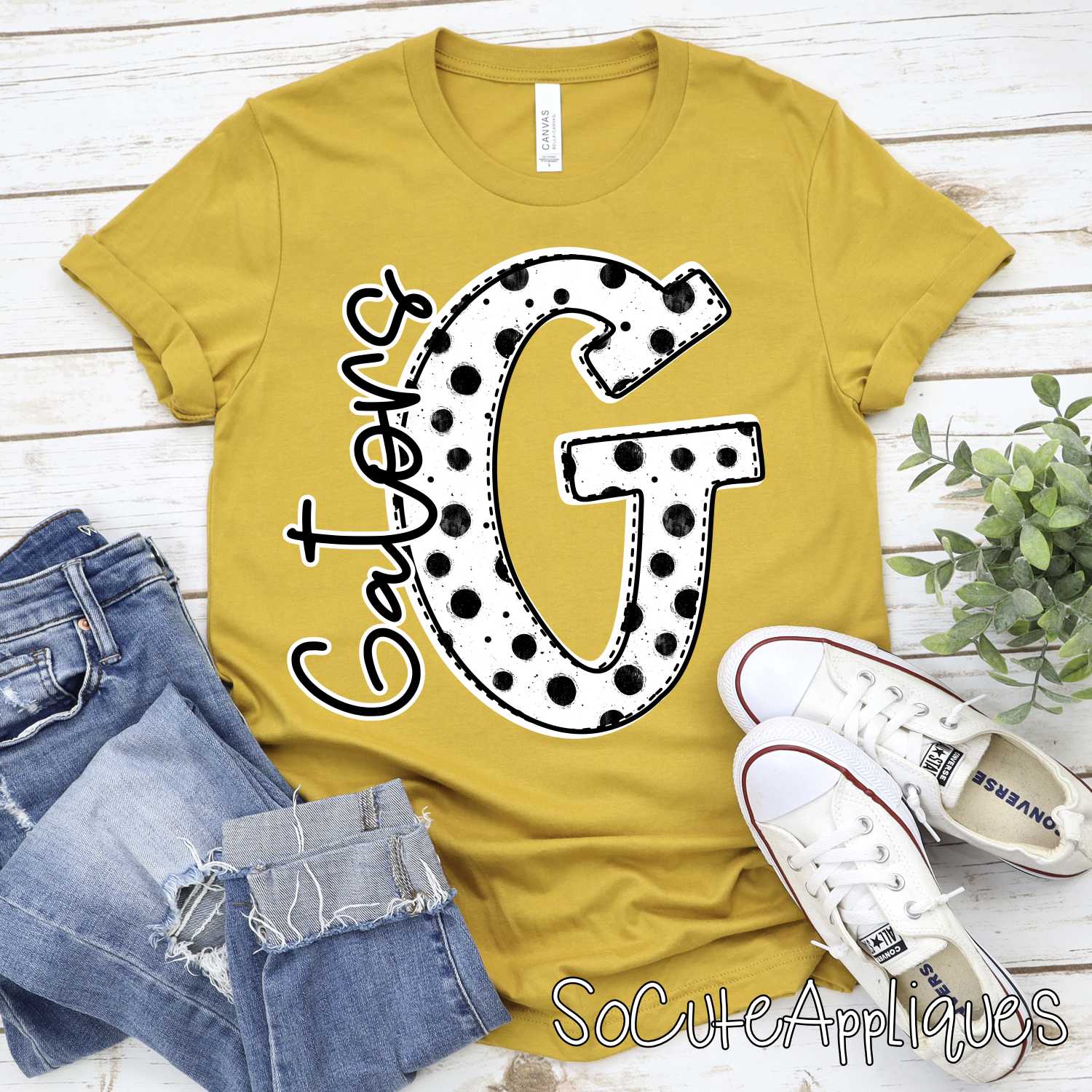 Polka dot initial mascots *DTF* Transfer - Image 7