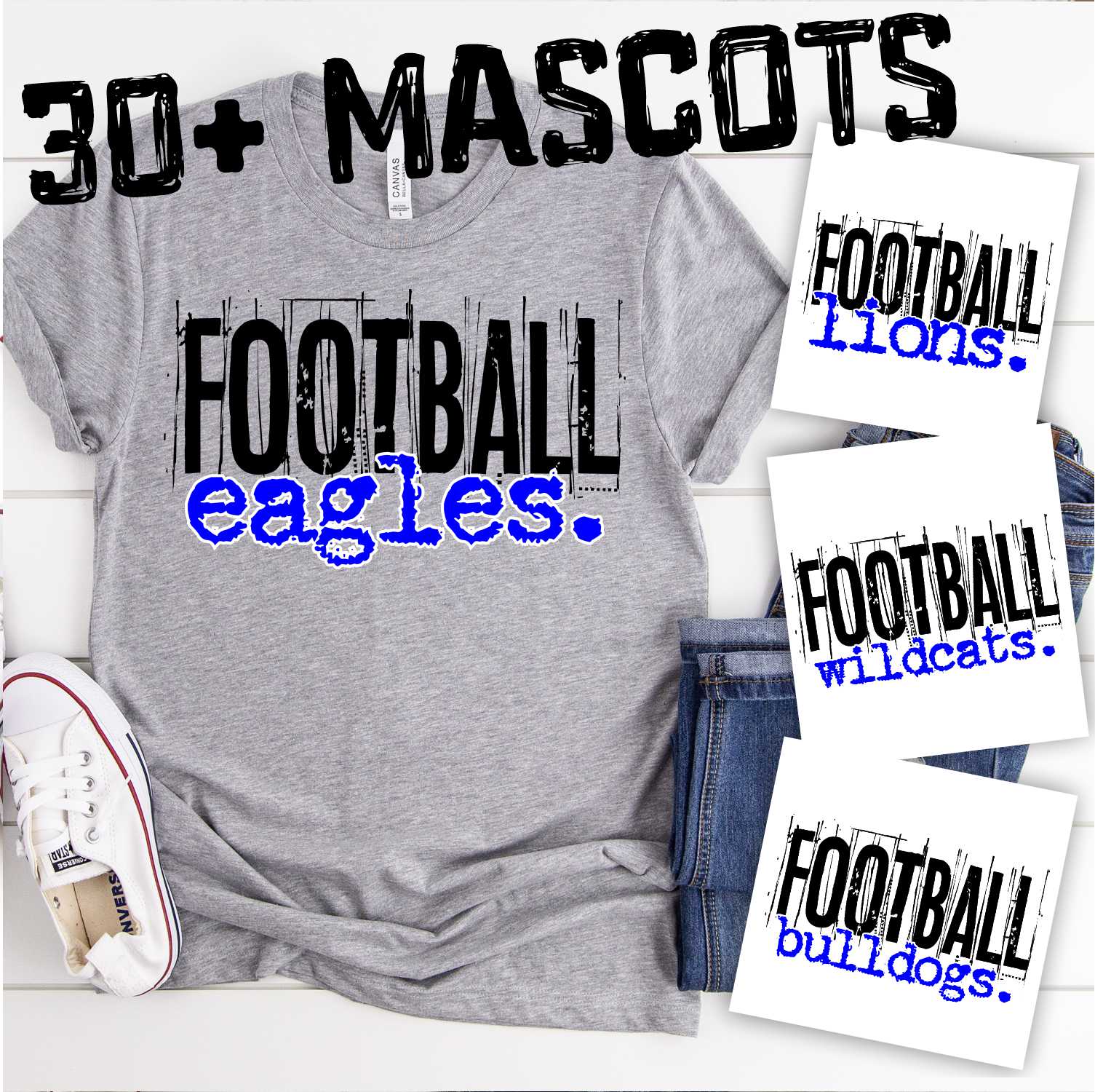 Football messy MASCOT *DTF* Transfer