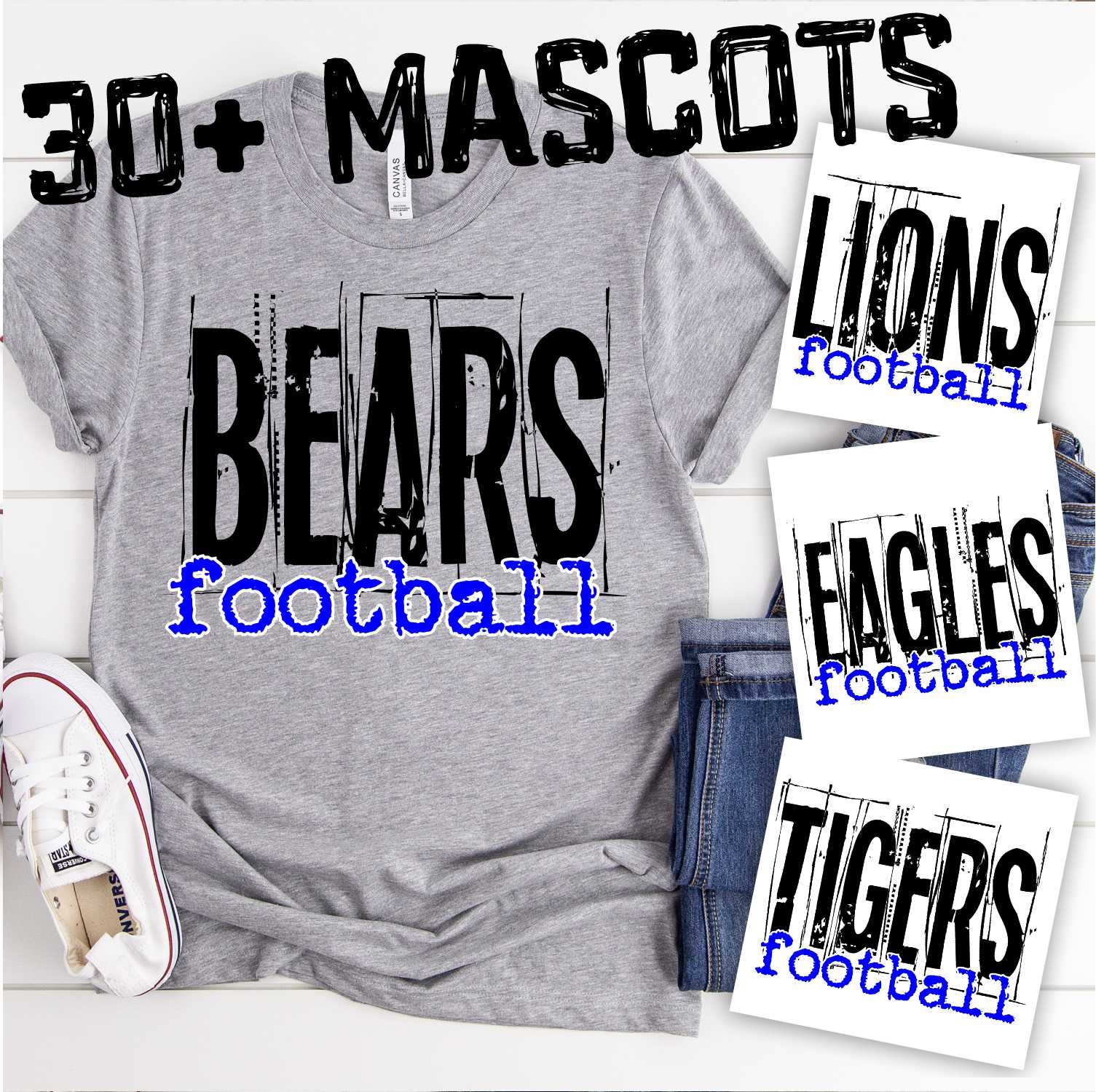 MASCOT messy football *DTF* Transfer