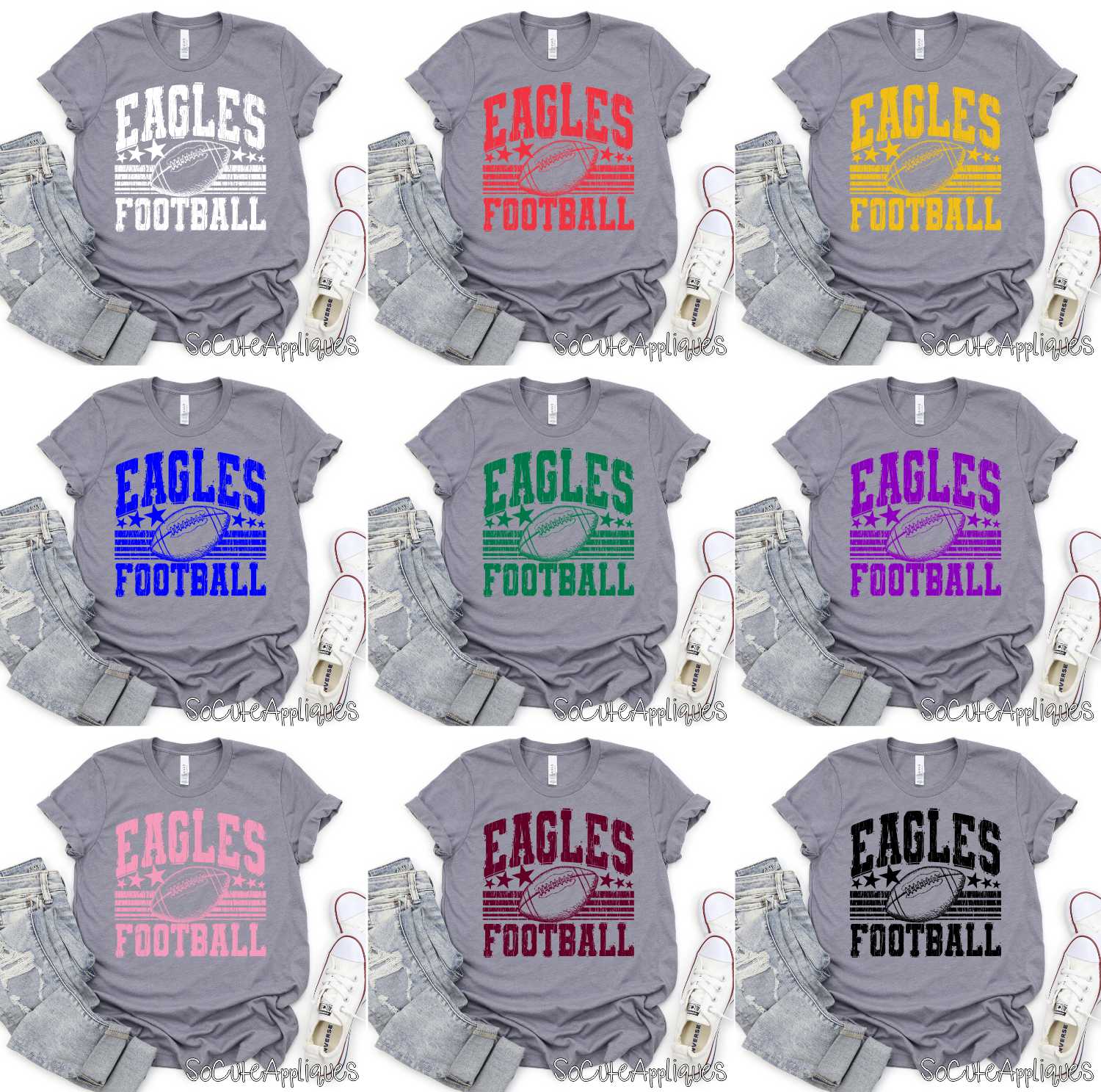 Mascot football stars and stripes *DTF* Transfer - Image 2