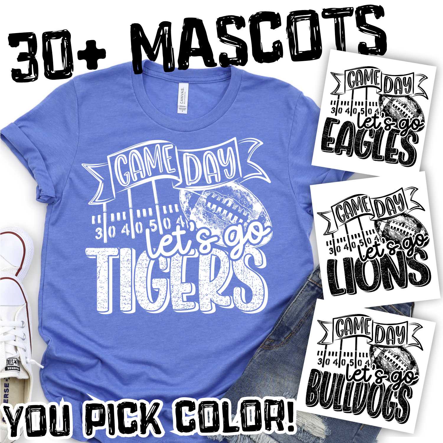 Game Day Mascot football field *DTF* Transfer