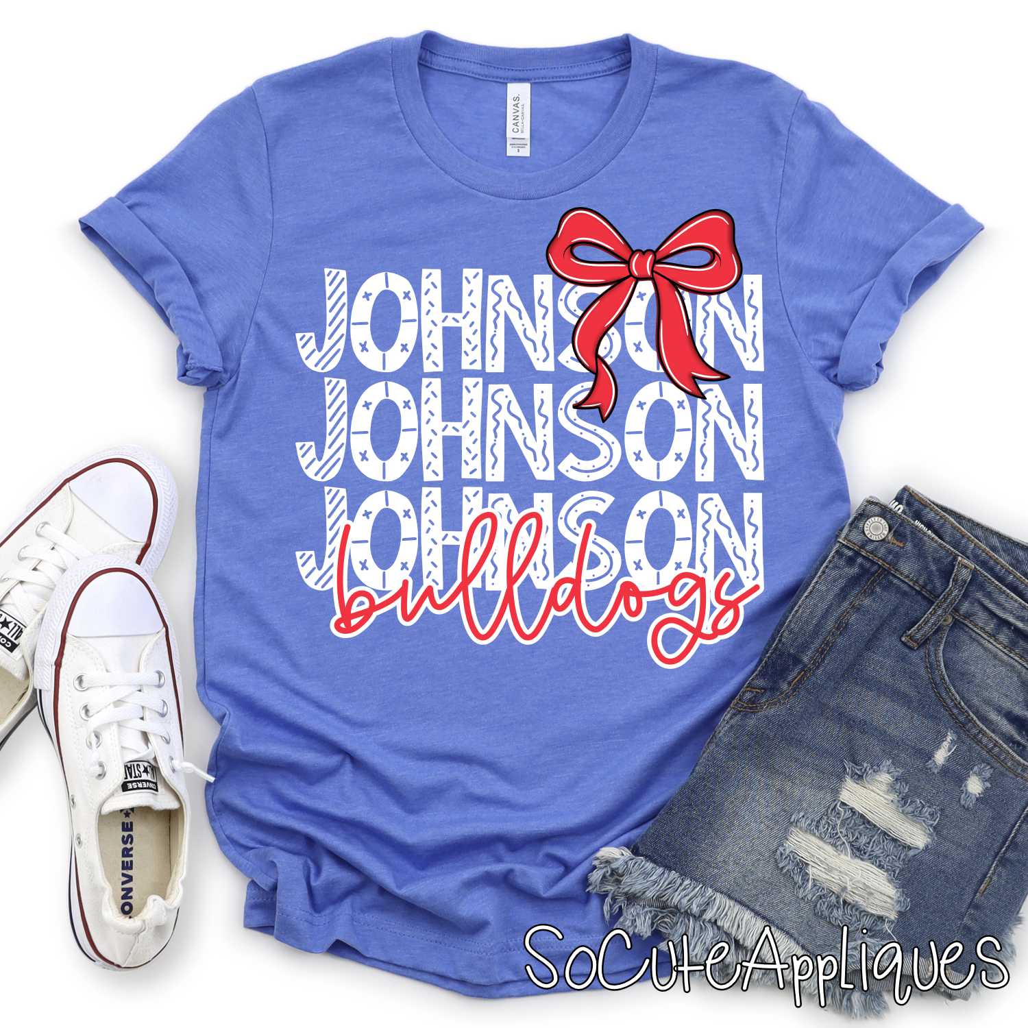 CUSTOM Funky stacked MASCOT with TEAM COLOR bow *DTF* Transfer - Image 7