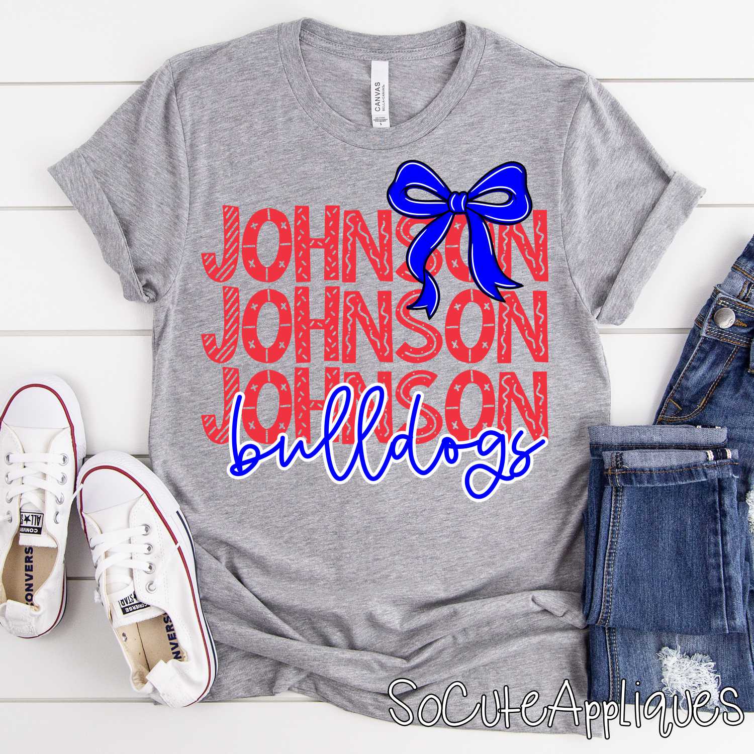 CUSTOM Funky stacked MASCOT with TEAM COLOR bow *DTF* Transfer - Image 5