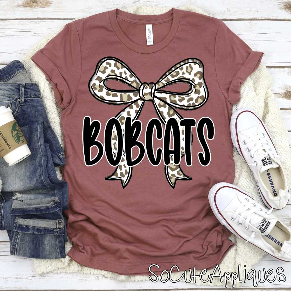 Mascot on big leopard bow *DTF* Transfer - Image 7