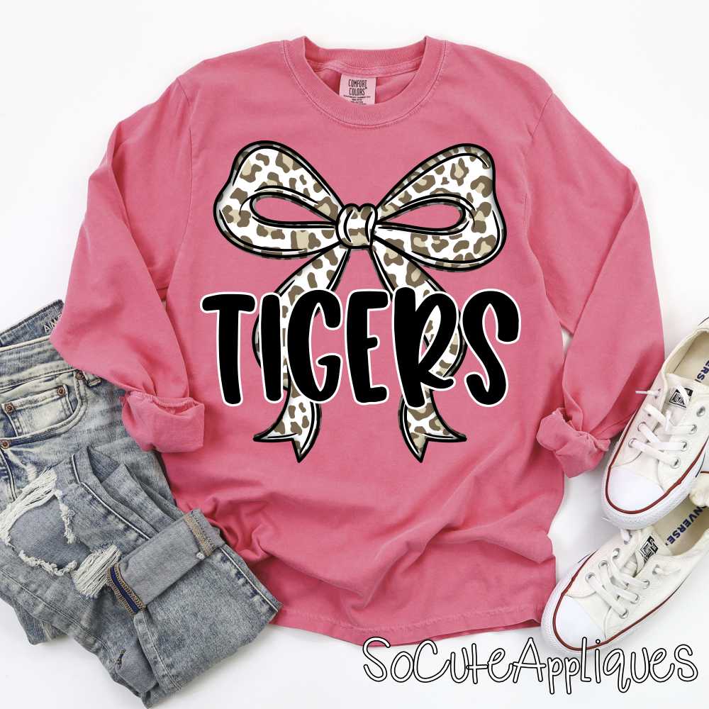 Mascot on big leopard bow *DTF* Transfer - Image 3
