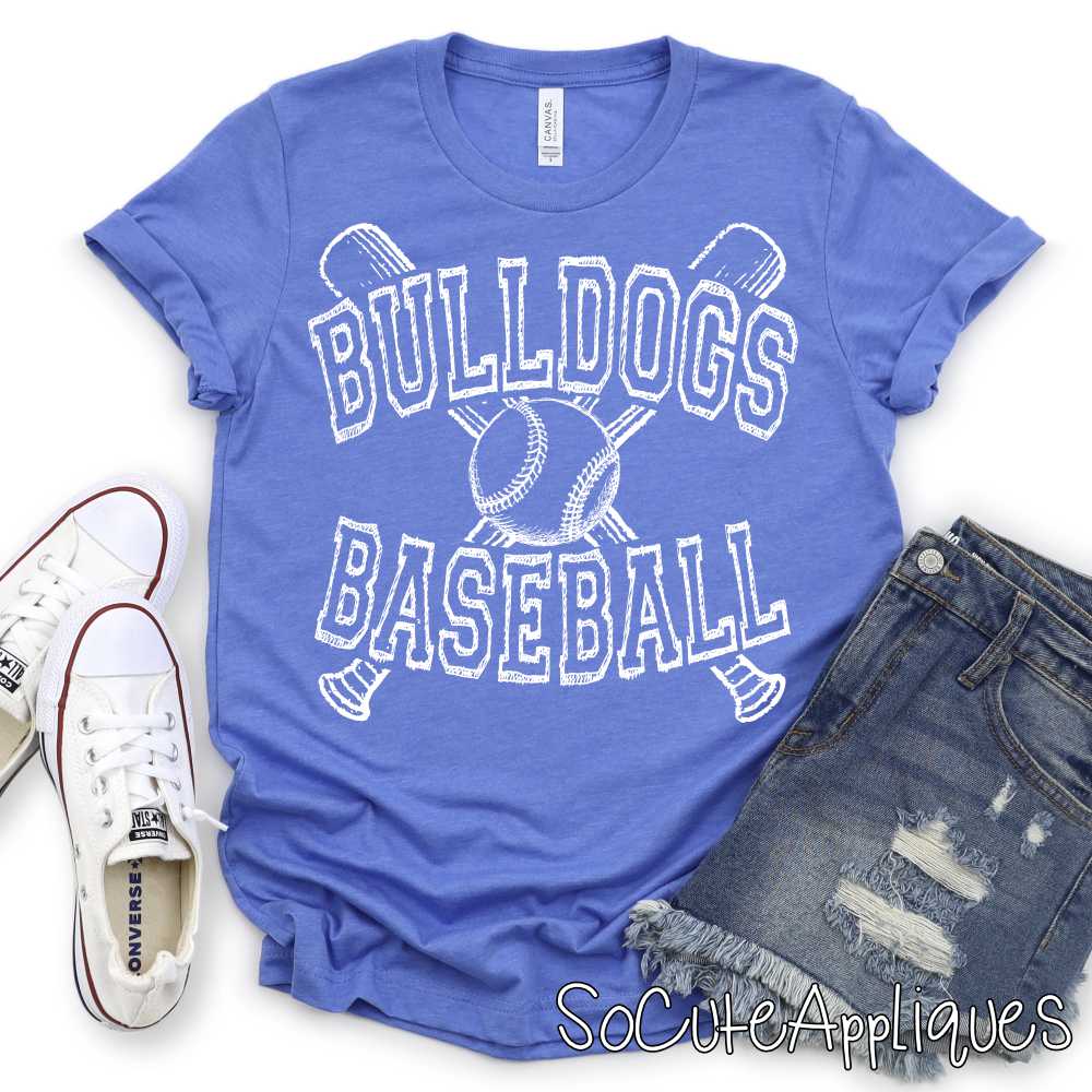 Baseball Mascot crossed double bats *DTF* Transfer - Image 8