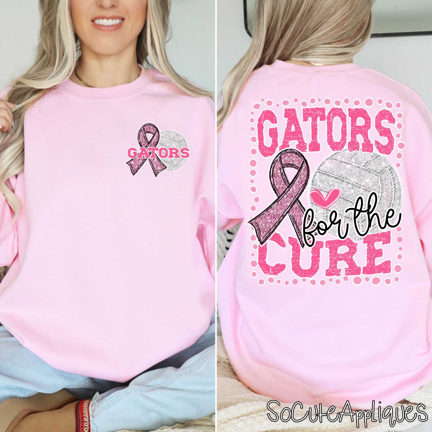 Mascot for the cure volleyball BACK & POCKET *DTF* Transfers - Image 4