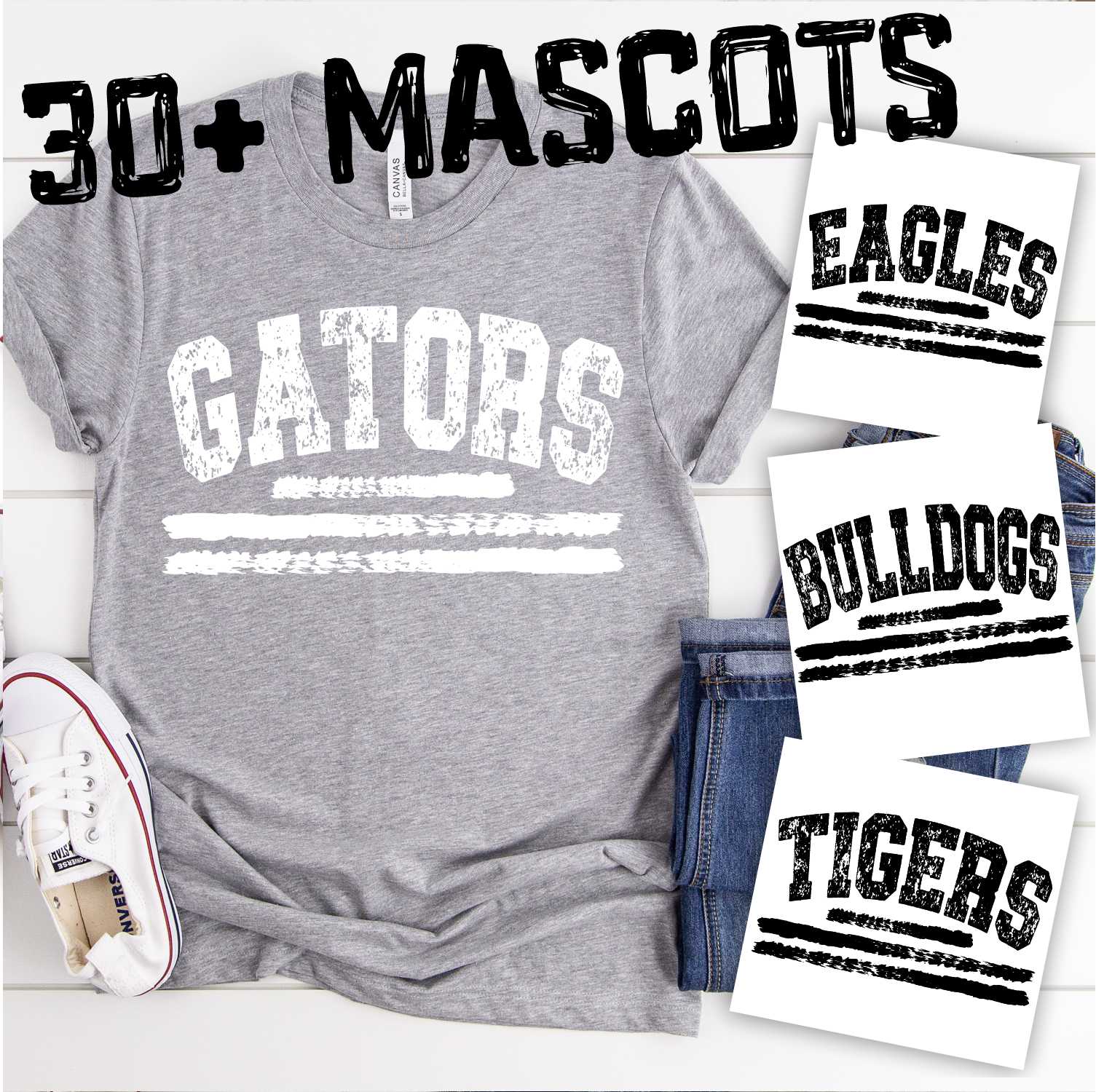 Mascot on stripes *DTF* Transfer